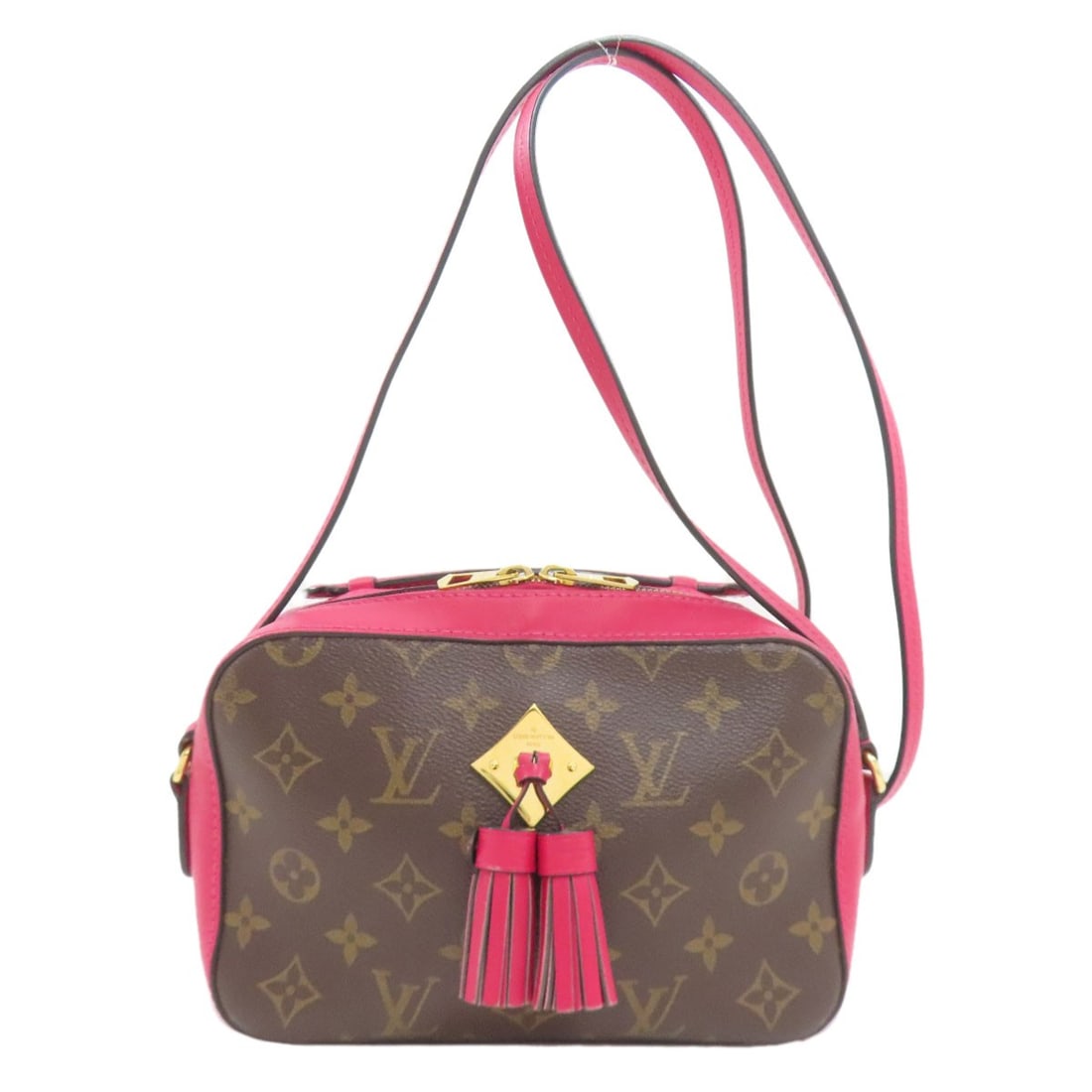 Monogram Canvas Louis Vuitton M43557 Saintonge Shoulder Bag: Monogram Canvas Louis Vuitton M43557 Saintonge Shoulder Bag Brown Monogram Canvas Louis Vuitton M43557 Saintonge Shoulder Bag. This shoulder bag features a classic monogram canvas exterior in a rich b