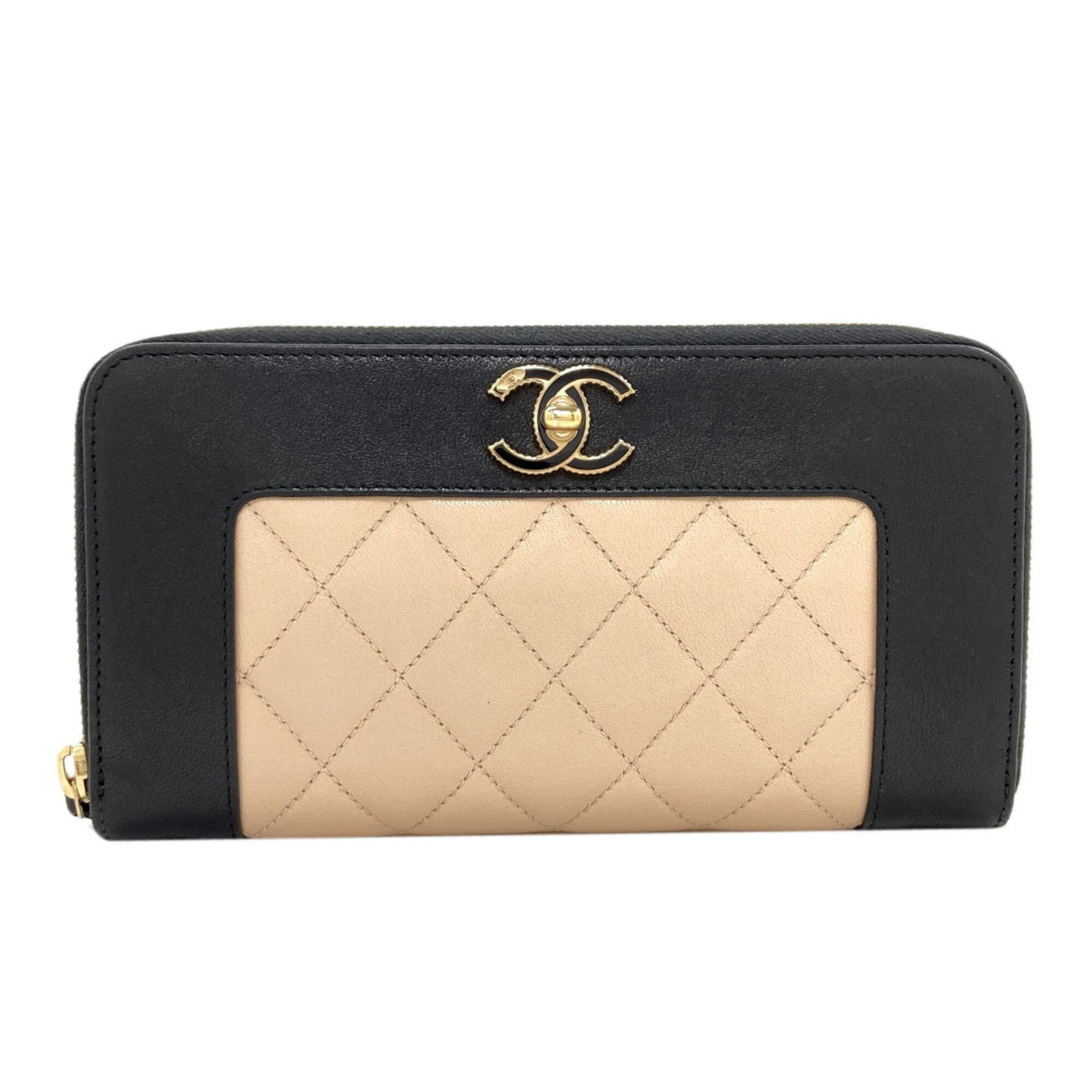 Chanel Long Wallet (Bi-Fold) Leather: Chanel Long Wallet (Bi-Fold) Leather Calfskin leather construction provides a premium feel, while the classic bi-fold design ensures a timeless look. The long, rectangular shape and zipper closure