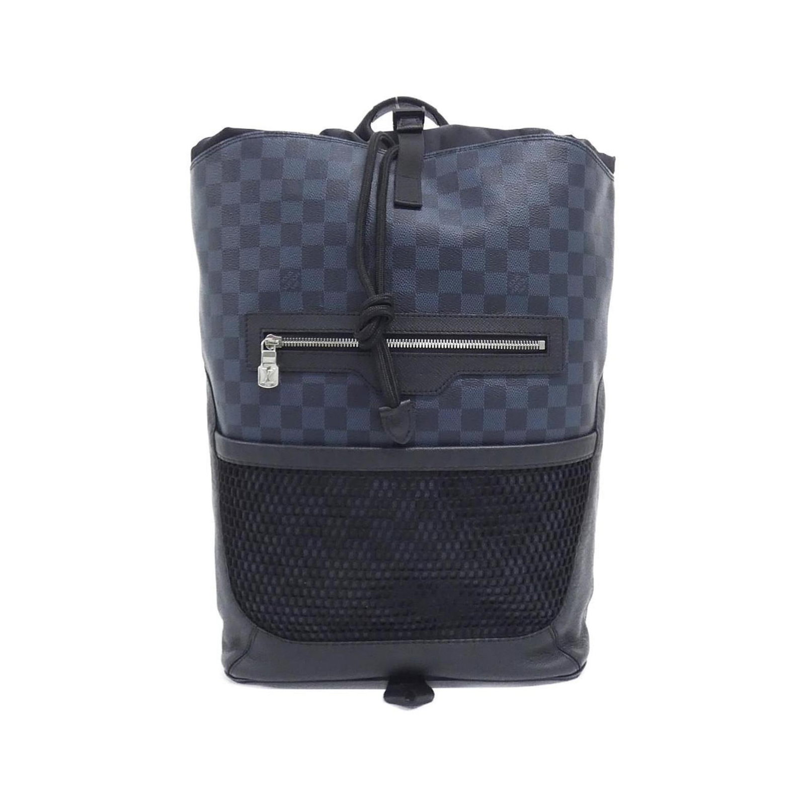 Canvas Leather Backpack Coated Louis Vuitton: Canvas Leather Backpack Coated Louis Vuitton Canvas Leather Backpack Coated Louis Vuitton. This black, cobalt backpack features coated canvas and calf leather construction, with silver hardware