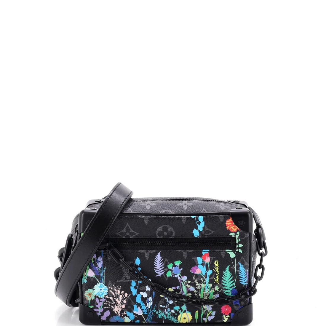 Louis Vuitton Soft Trunk Bag Limited Edition Foliage Monogram Eclipse Mini: Louis Vuitton Soft Trunk Bag Limited Edition Foliage Monogram Eclipse Mini Soft Trunk Bag Limited Edition Foliage Monogram Eclipse Mini in Black Canvas Coated Exterior. This Mini Louis Vuitton Soft