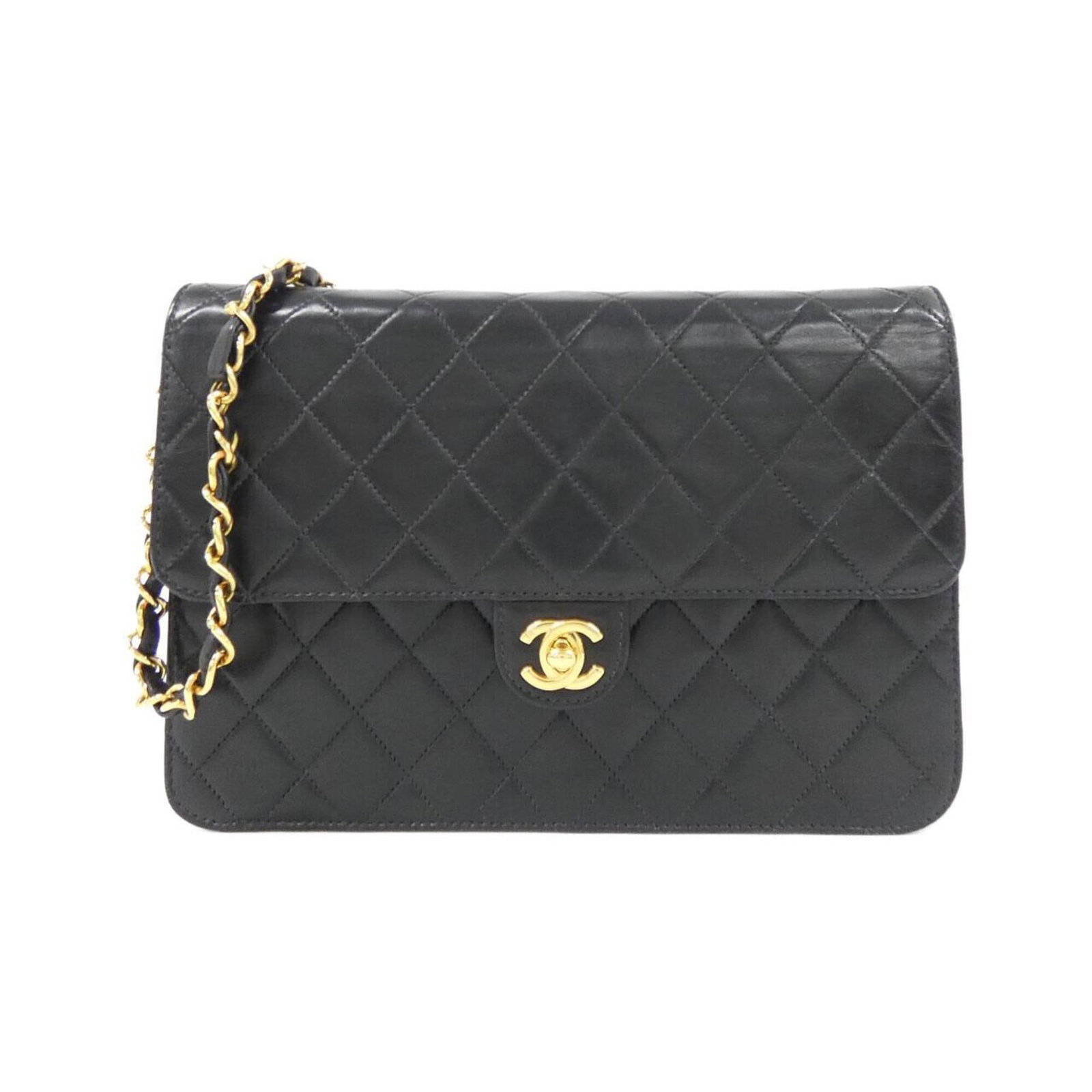 Shoulder Bag by Chanel: Shoulder Bag by Chanel Black Chanel shoulder bag with dimensions 18cm x 25cm x 7cm. This stylish bag features a classic design and sleek black color. Item Specifics: Brand: Chanel Type: Shoulder bag