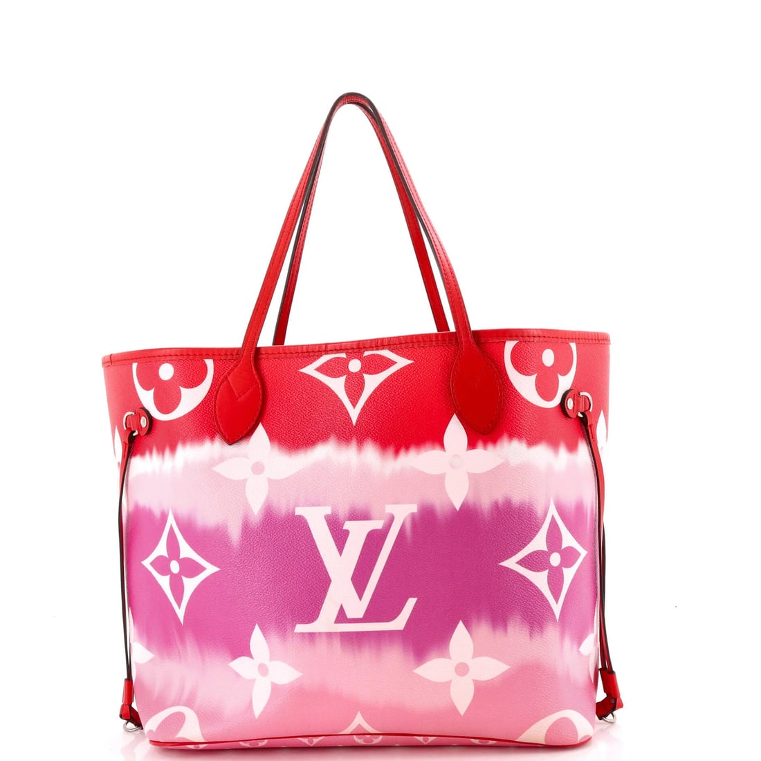 Limited Edition Neverfull Giant MM Escale Monogram Tote Louis Vuitton: Limited Edition Neverfull Giant MM Escale Monogram Tote Louis Vuitton Canvas Coated Louis Vuitton Neverfull Giant MM Escale Monogram Tote in Multicolor with Purple and Red Accents, featuring a