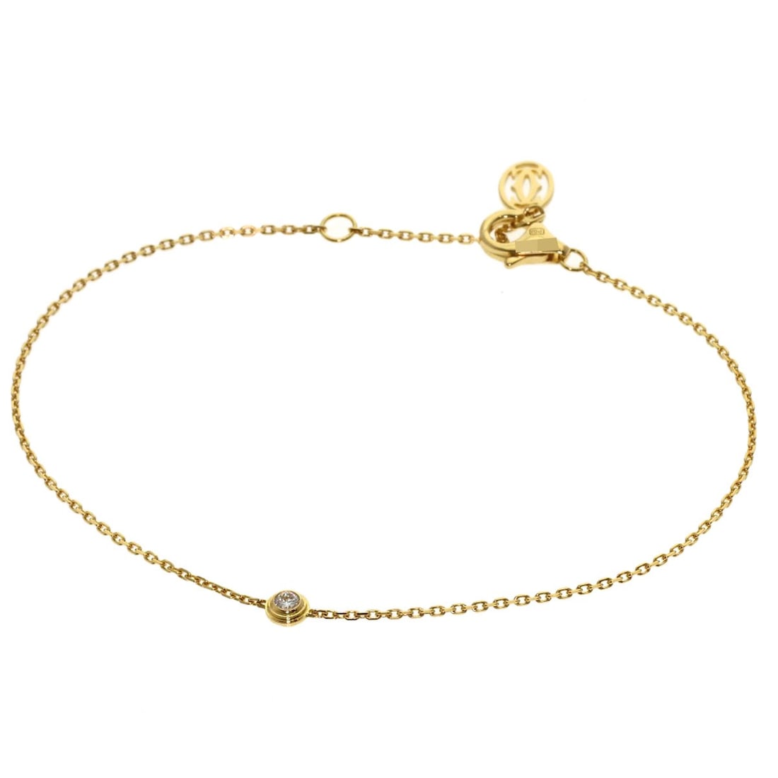 Damour Diamant Mini K18 Yellow Gold Diamond Cartier Lger Bracelet Model (1 of 7)