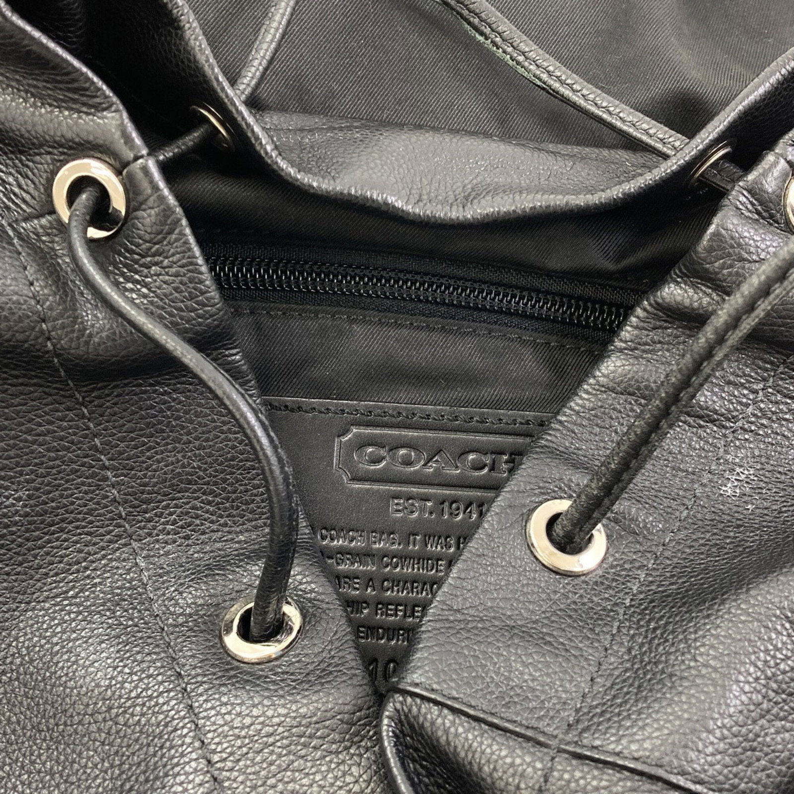 Leather Backpack Coach - 8