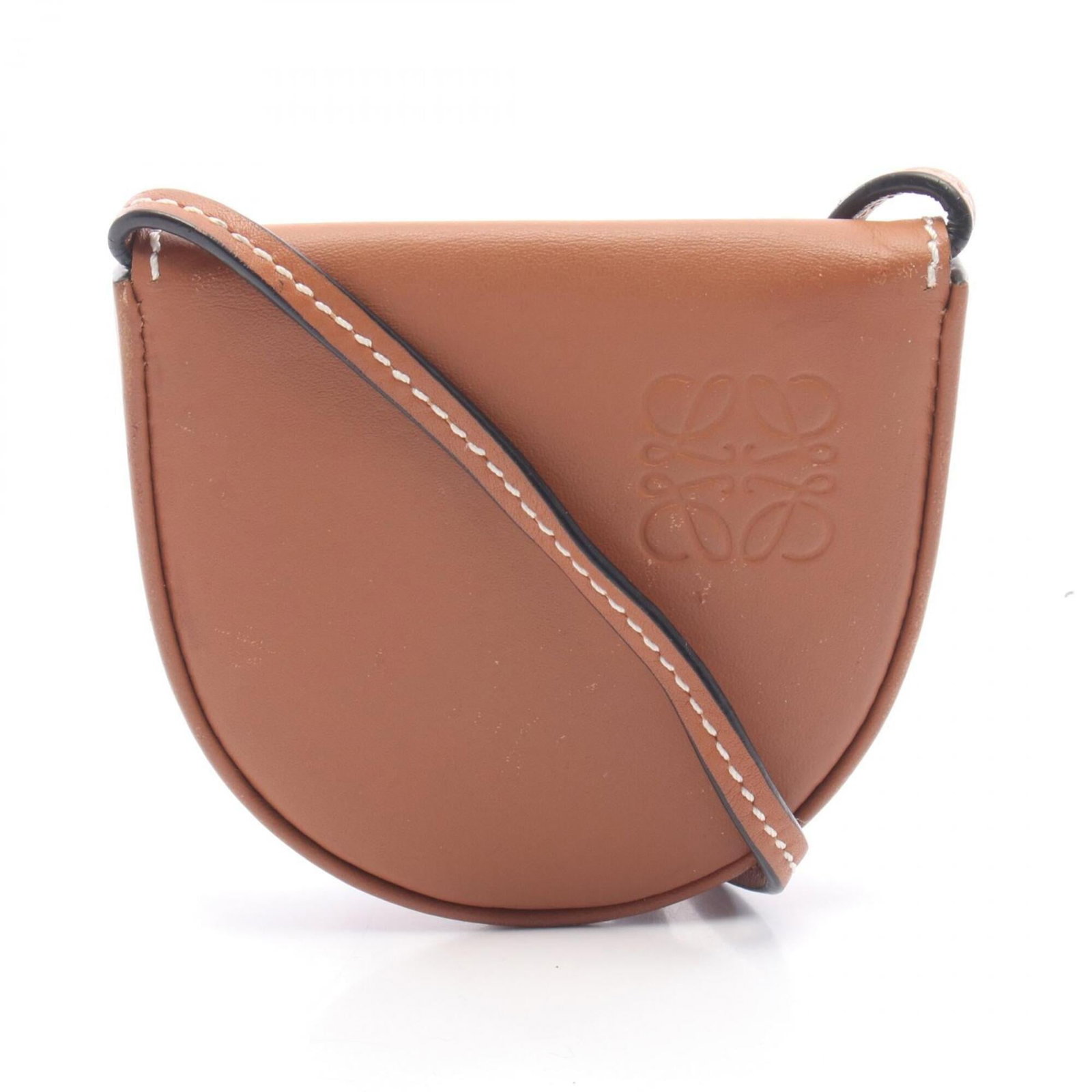 Shoulder Bag Handbag Leather Pouch Loewe: Shoulder Bag Handbag Leather Pouch Loewe Brown Leather Loewe Shoulder Bag Pouch with Signature. This classic shoulder bag features high-quality leather construction and a compact design, measuring