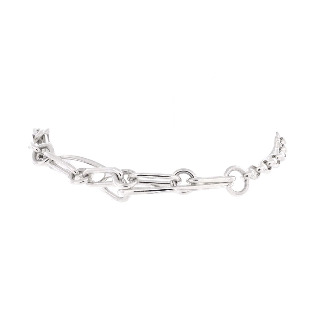 Chaine d'Ancre Punk Bracelet Sterling Silver by Hermes: Chaine d'Ancre Punk Bracelet Sterling Silver by Hermes Sterling Silver Chaine d'Ancre Punk Bracelet by Hermes boasts a unique chain type and style, making it a standout accessory. With a circumference