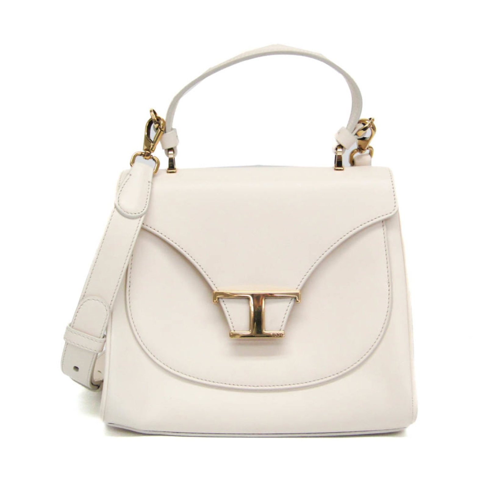 Shoulder Bag Leather Handbag Tod'S: Shoulder Bag Leather Handbag Tod'S Tod's T Timeless Country of Origin: Italy, this exquisite leather shoulder bag boasts an off-white finish, slide lock closure, and open pocket 2, zipper pocket 1,