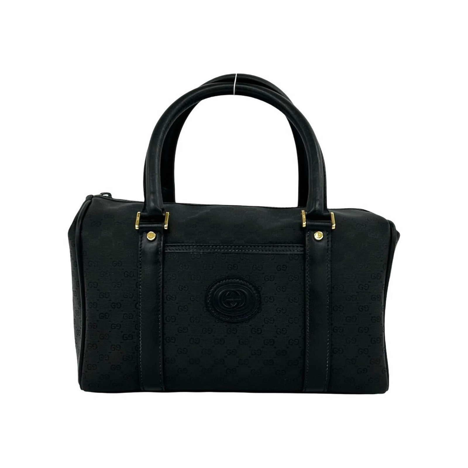 Boston Bag Handbag Pvc Leather: Boston Bag Handbag Pvc Leather Boston Bag Handbag Pvc Leather - A sleek and modern design, this black Boston bag features a unique combination of PVC and leather materials, creating a striking visual 