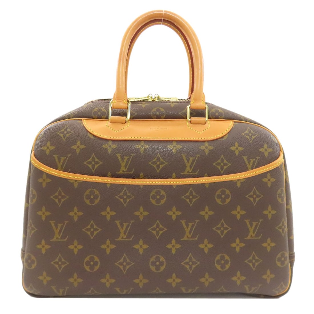 Vuitton Louis M47270 Monogram Canvas Handbag Deauville: Vuitton Louis M47270 Monogram Canvas Handbag Deauville Vuitton's iconic Louis M47270 Monogram Canvas Handbag is a timeless classic, boasting a rich brown exterior made from high-quality monogram canva