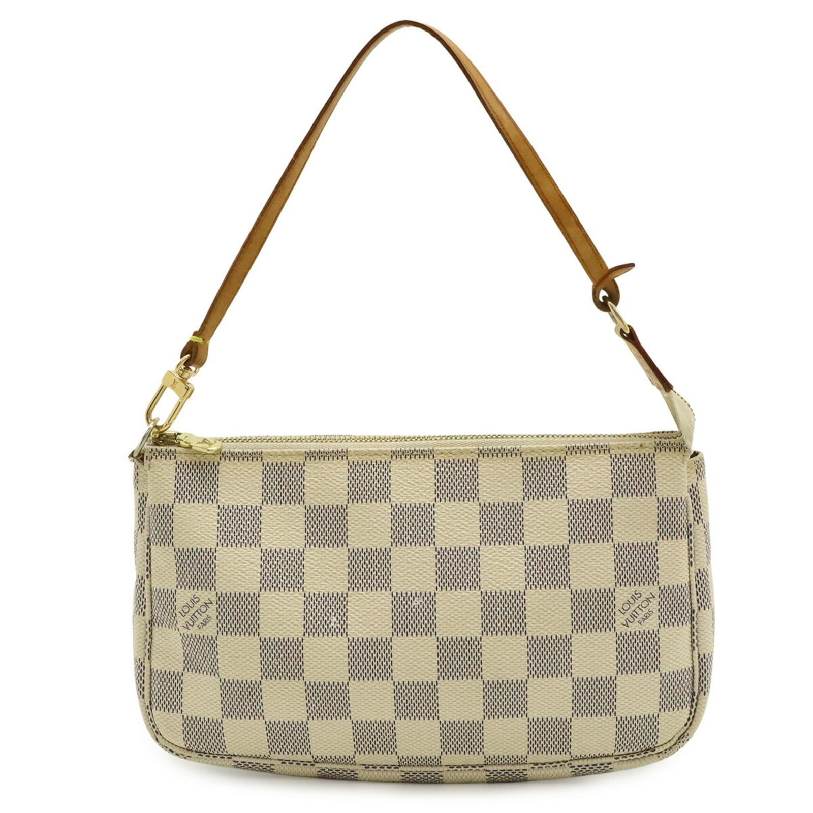 Damier Azur Pochette Handbag Louis: Damier Azur Pochette Handbag Louis Damier Azur Pochette Handbag Louis Vuitton - A timeless and elegant accessory, this Damier Azur Pochette Handbag features the iconic Louis Vuitton design, with its