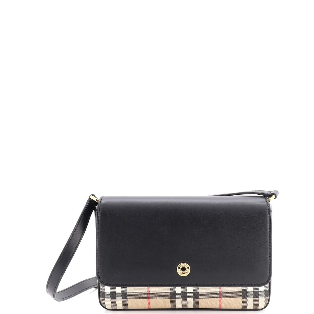 Burberry New Hampshire Shoulder Bag Leather and Vintage Check Coated Canvas: Burberry New Hampshire Shoulder Bag Leather and Vintage Check Coated Canvas Canvas Coated Leather and Vintage Check details make this Burberry New Hampshire Shoulder Bag a unique accessory. With its