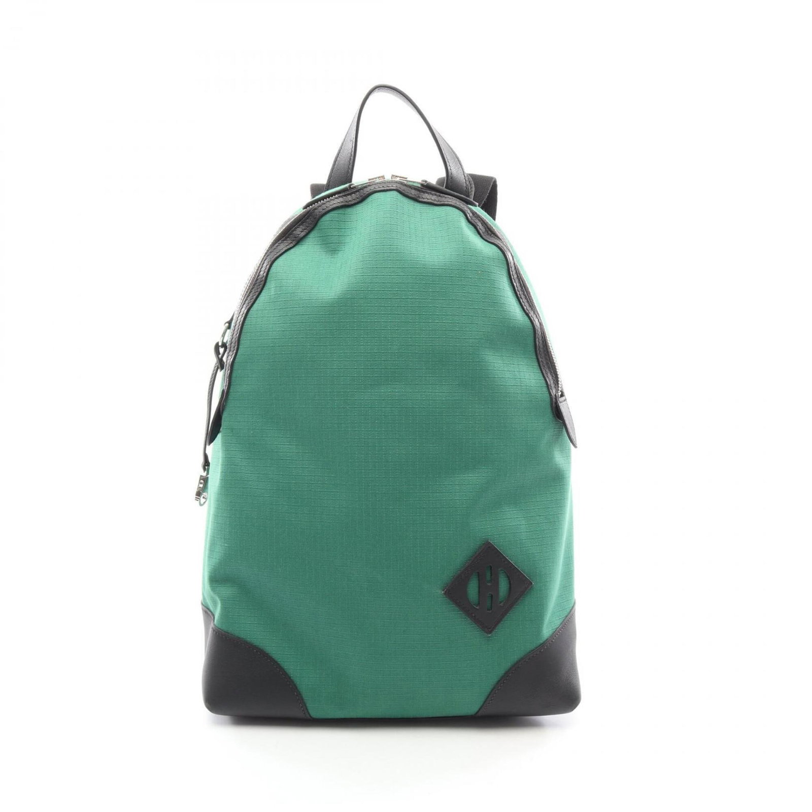 Swift Leather Backpack Hermes: Swift Leather Backpack Hermes Swift Leather Backpack by Hermes, a sleek and sophisticated design with swift leather material in black and green hues, featuring silver hardware and adjustable straps