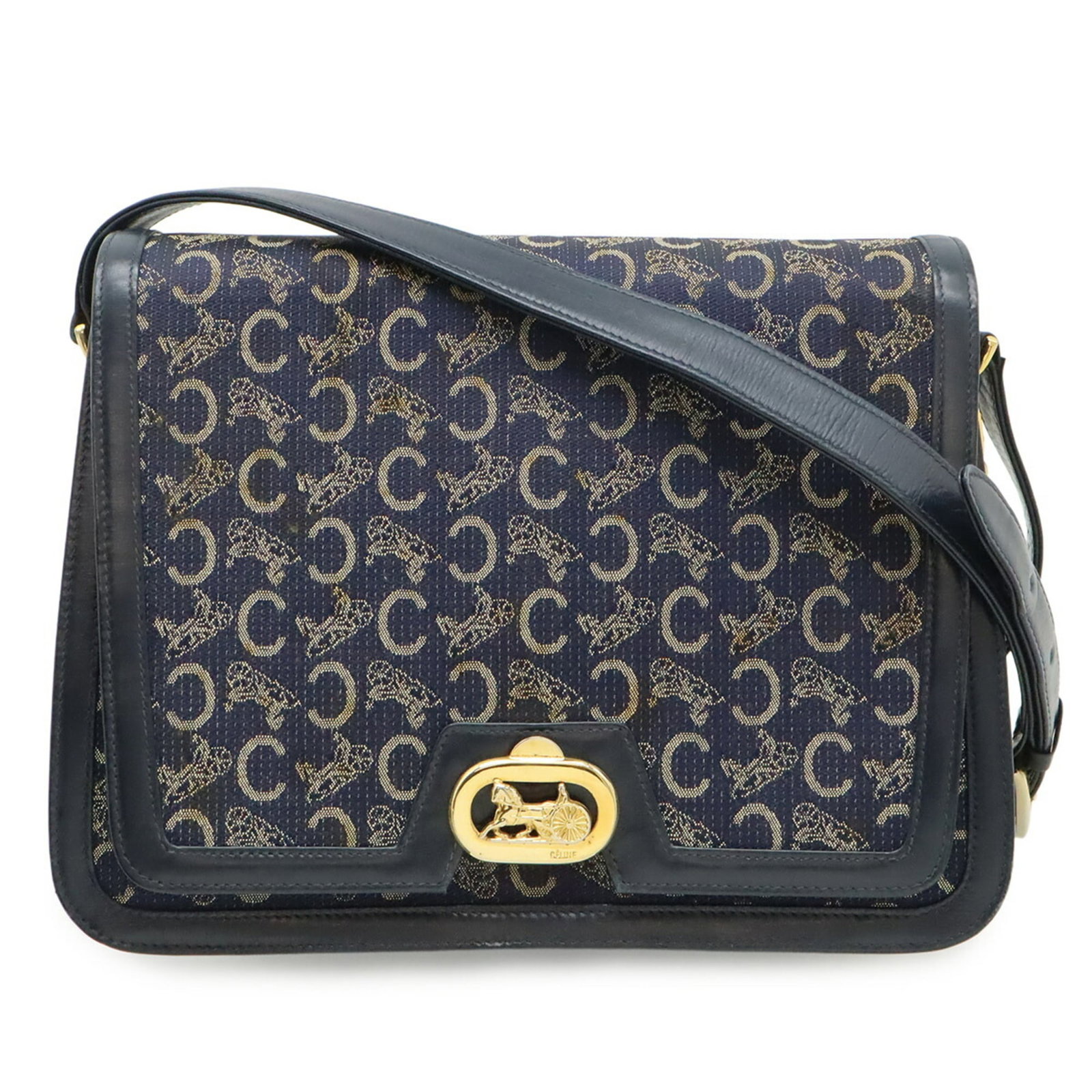 Canvas Leather Celine Bag Shoulder: Canvas Leather Celine Bag Shoulder Canvas Leather Celine Bag Shoulder - A stylish and versatile shoulder bag made from high-quality canvas and leather, with a classic navy color and precise