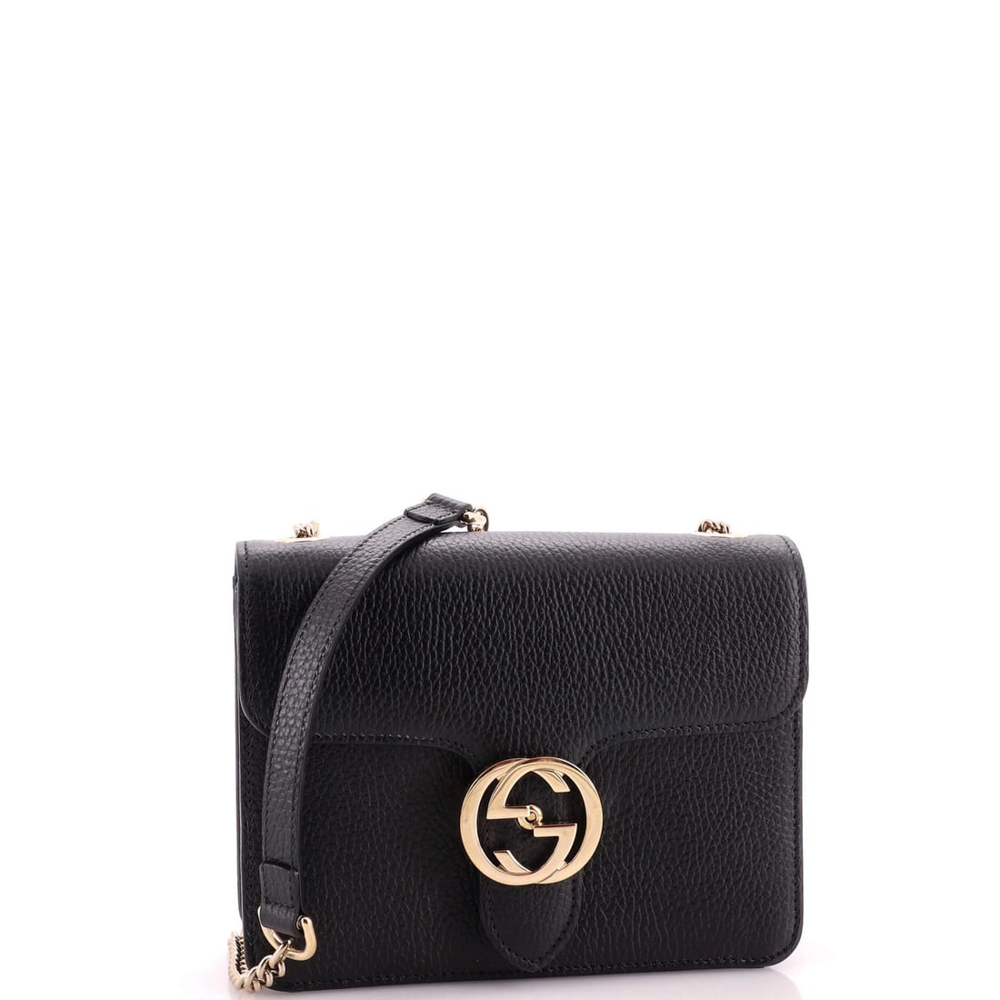 Shoulder Bag Leather Small Interlocking Gucci - 2