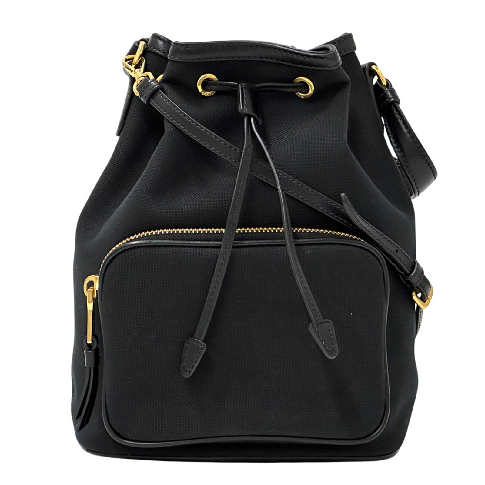Prada Handbag Shoulder Bag Canvas: Prada Handbag Shoulder Bag Canvas Canvas Prada Shoulder Bag in Black. This 23.5cm x 18cm x 12cm shoulder bag features a canvas material and a sleek black color. With its compact size and simple