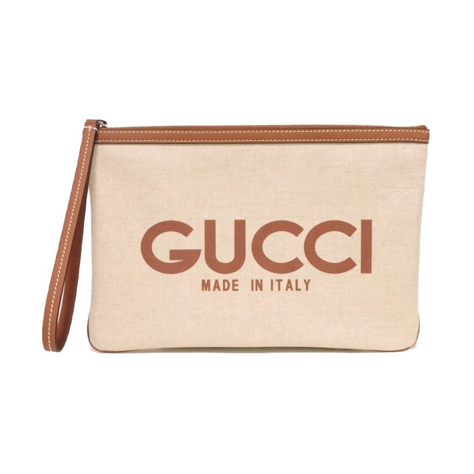 Linen Pouch Bag Clutch Gucci: Linen Pouch Bag Clutch Gucci Linen pouch bag clutch from Gucci, featuring a natural beige color and a compact size of 19cm x 29cm x 2cm. This stylish clutch is made from high-quality linen material,