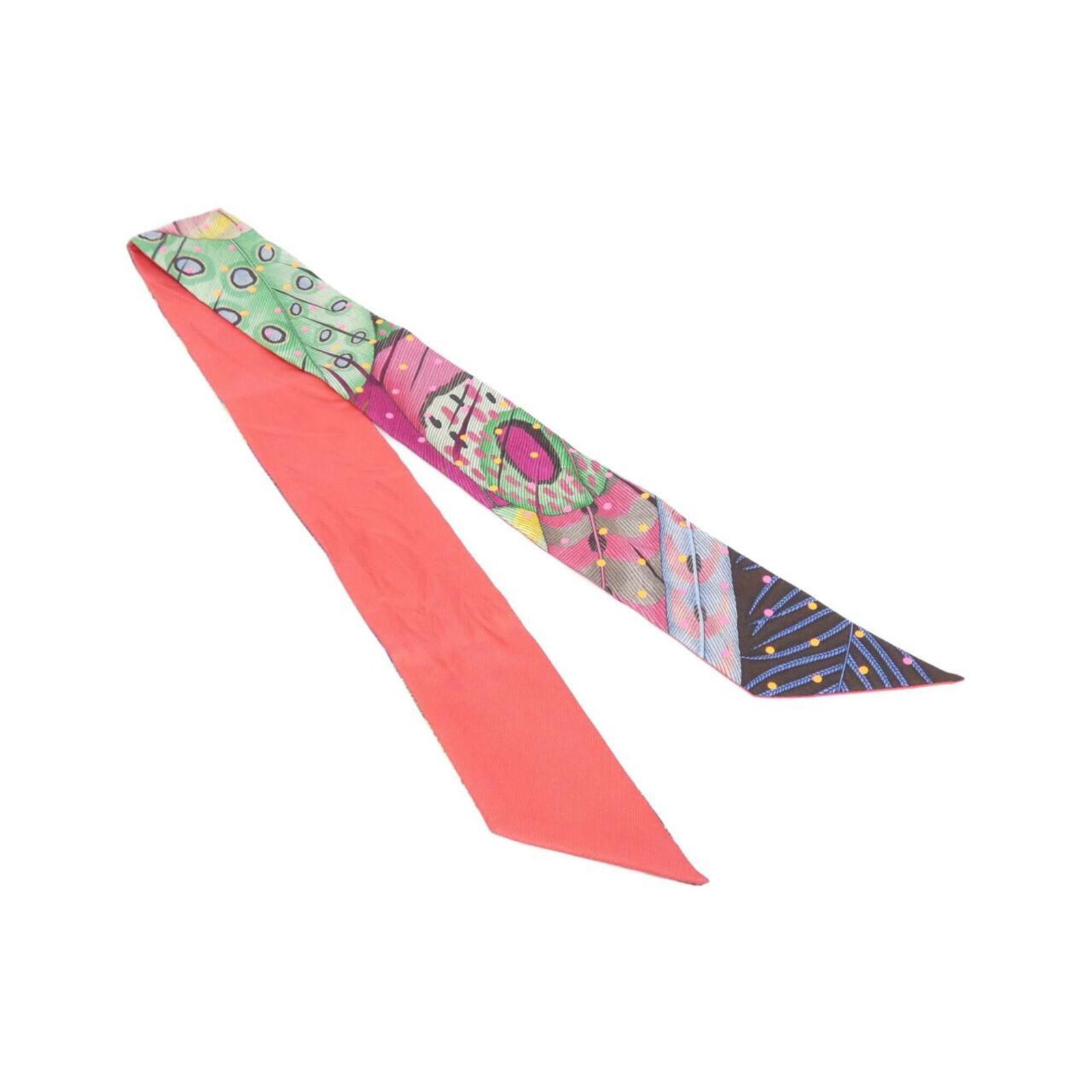 Silk Hermes Scarf: Silk Hermes Scarf Silk from Hermes, this pink scarf measures 5cm x 86cm and is made of high-quality silk material. A signature is present on the scarf, bearing the MPN 063745S. The scarf's vibrant pin