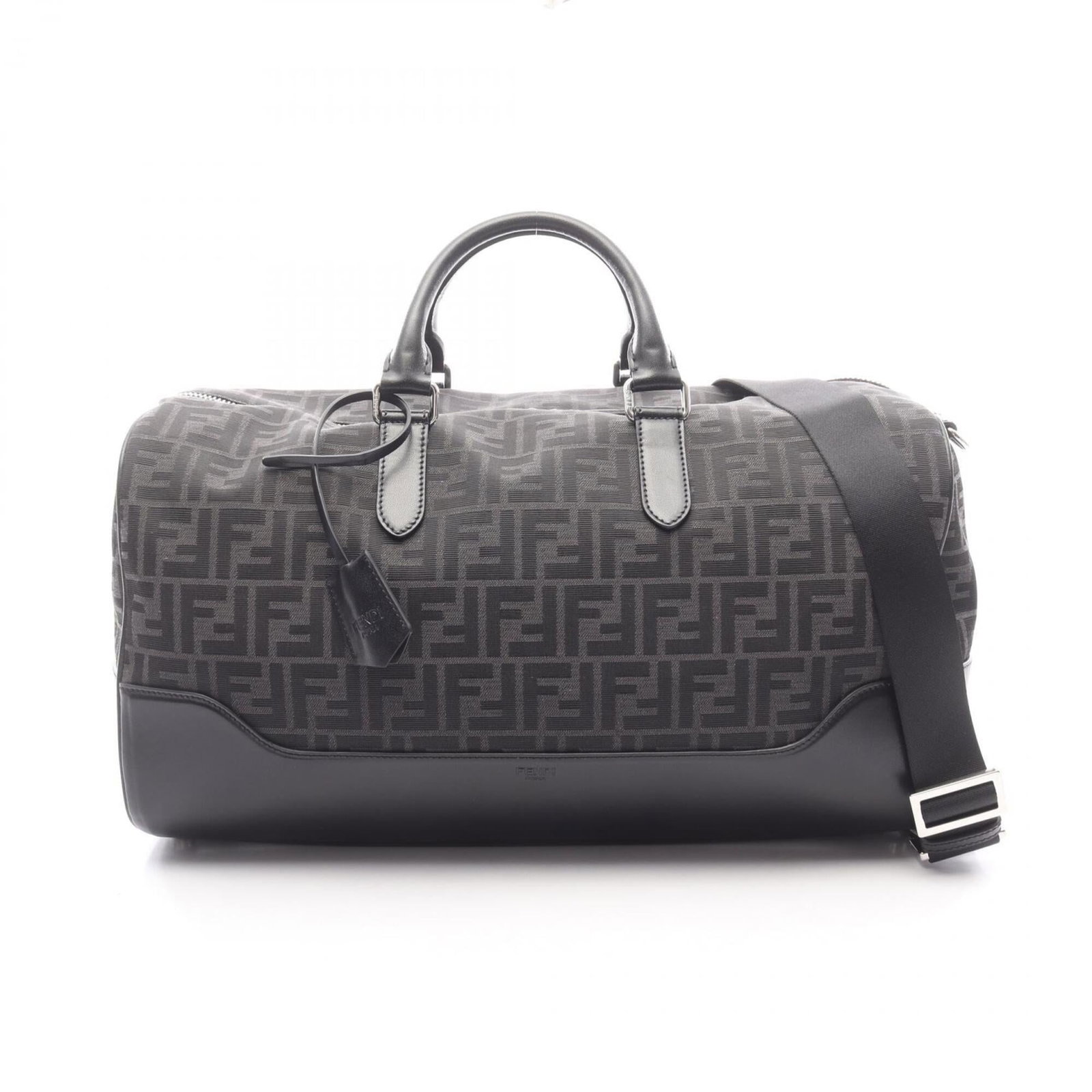 Boston Fendi Bag Leather Canvas Handbag: Boston Fendi Bag Leather Canvas Handbag Boston Fendi Bag Leather Canvas Handbag - A stylish and versatile canvas leather bag with a signature Fendi touch, featuring a classic design and bold black and