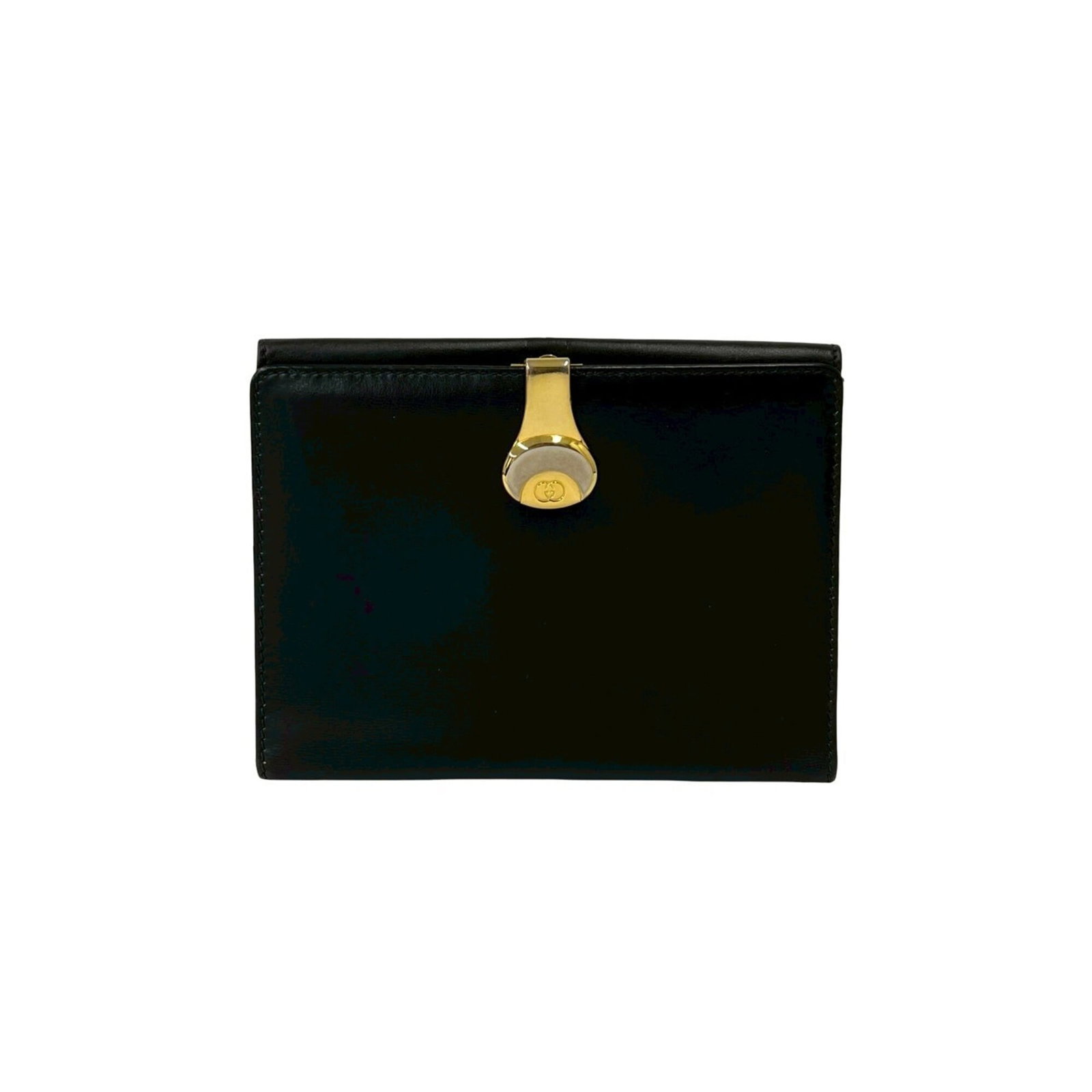Gucci Wallet (Bi-Fold) Leather: Gucci Wallet (Bi-Fold) Leather Black bi-fold leather wallet from Gucci, measuring 11.5cm x 15cm x 1cm. This sleek and compact wallet features high-quality leather construction and a classic design.
