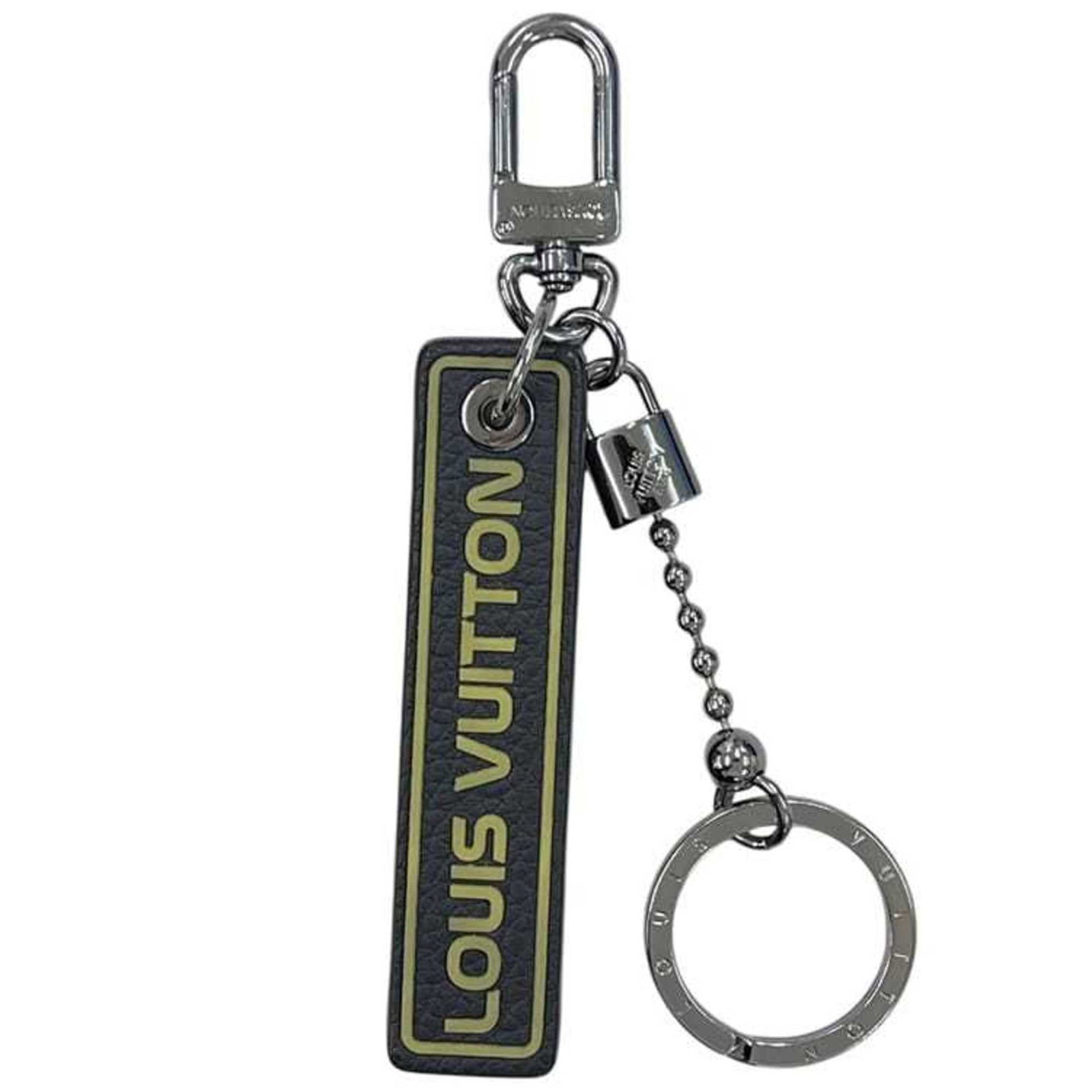 Keyring Leather Louis Vuitton: Keyring Leather Louis Vuitton Taurillon leather makes this Louis Vuitton keyring a stylish accessory for everyday use. The black color and classic design ensure it complements a variety of outfits. Ma
