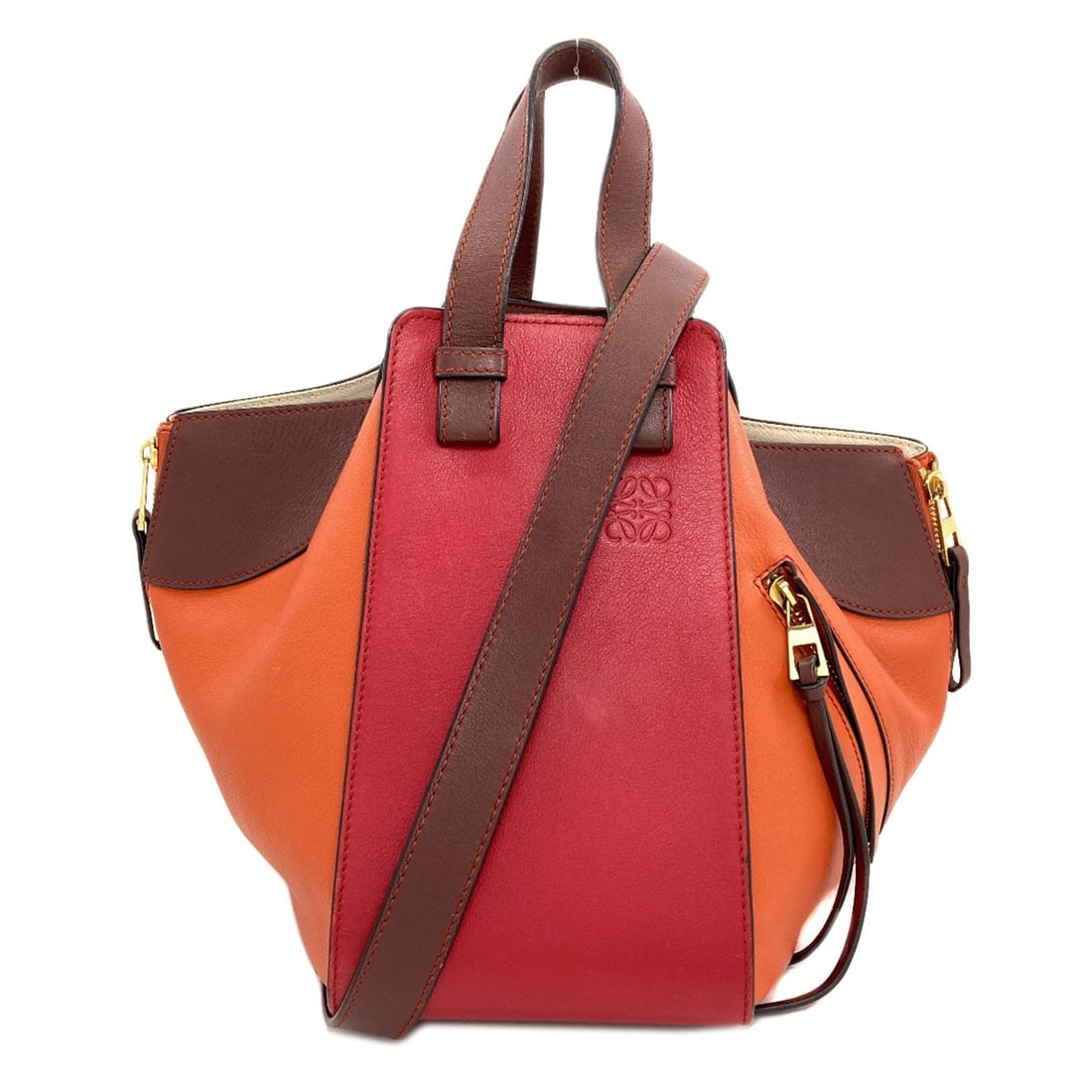 Loewe Hammock Small 2Way Handbag Calf: Loewe Hammock Small 2Way Handbag Calf Item Specifics: Brand: LOEWE Style: Handbag Color: Orange Type: Handbag Exterior Color: Orange Exterior Material: Calf Product Disclaimer: Pre-owned unless
