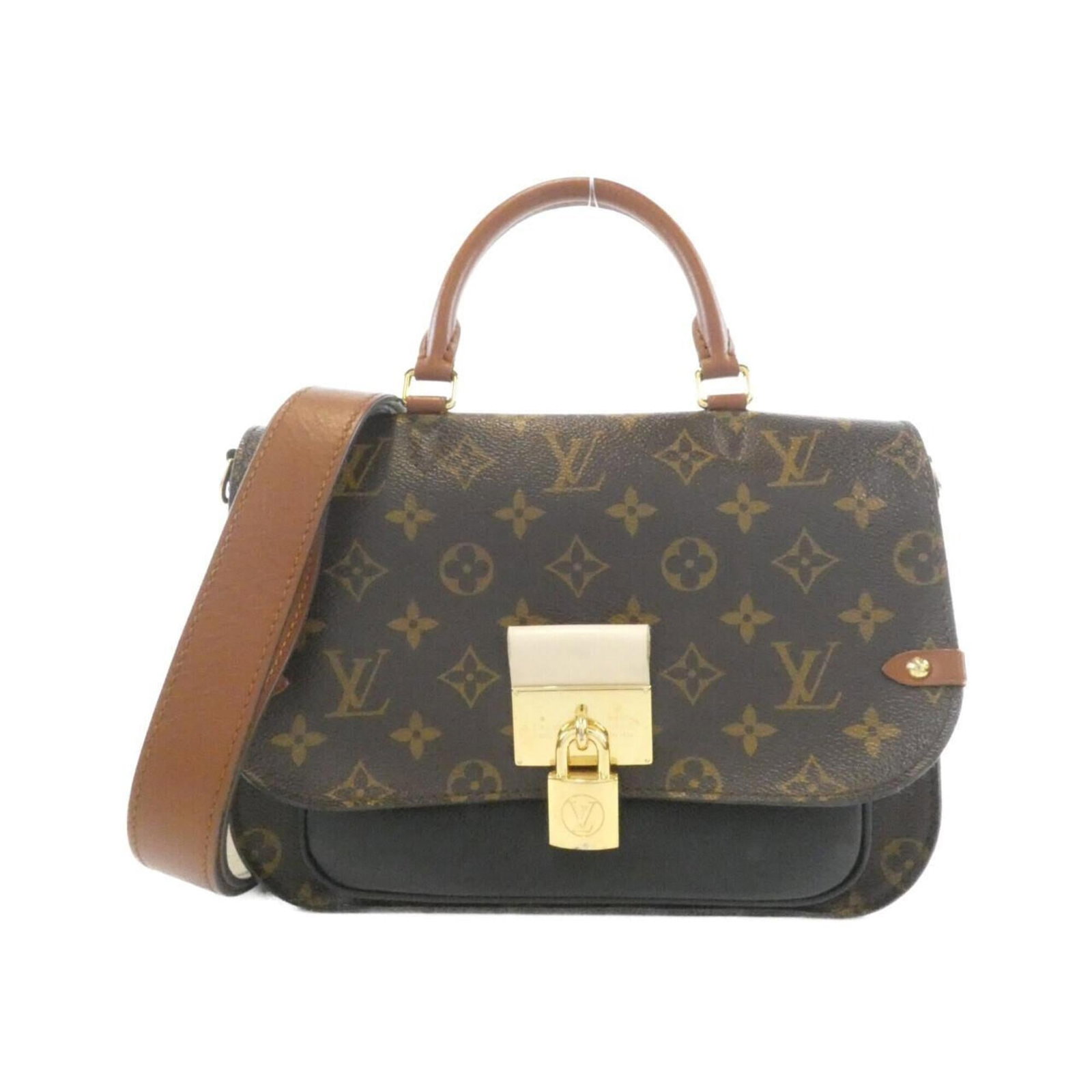 Handbag Coated Canvas Leather Louis Vuitton: Handbag Coated Canvas Leather Louis Vuitton Coated canvas and leather make up this Louis Vuitton handbag, with a classic design that stands out. The bag's gold hardware adds a touch of elegance, while