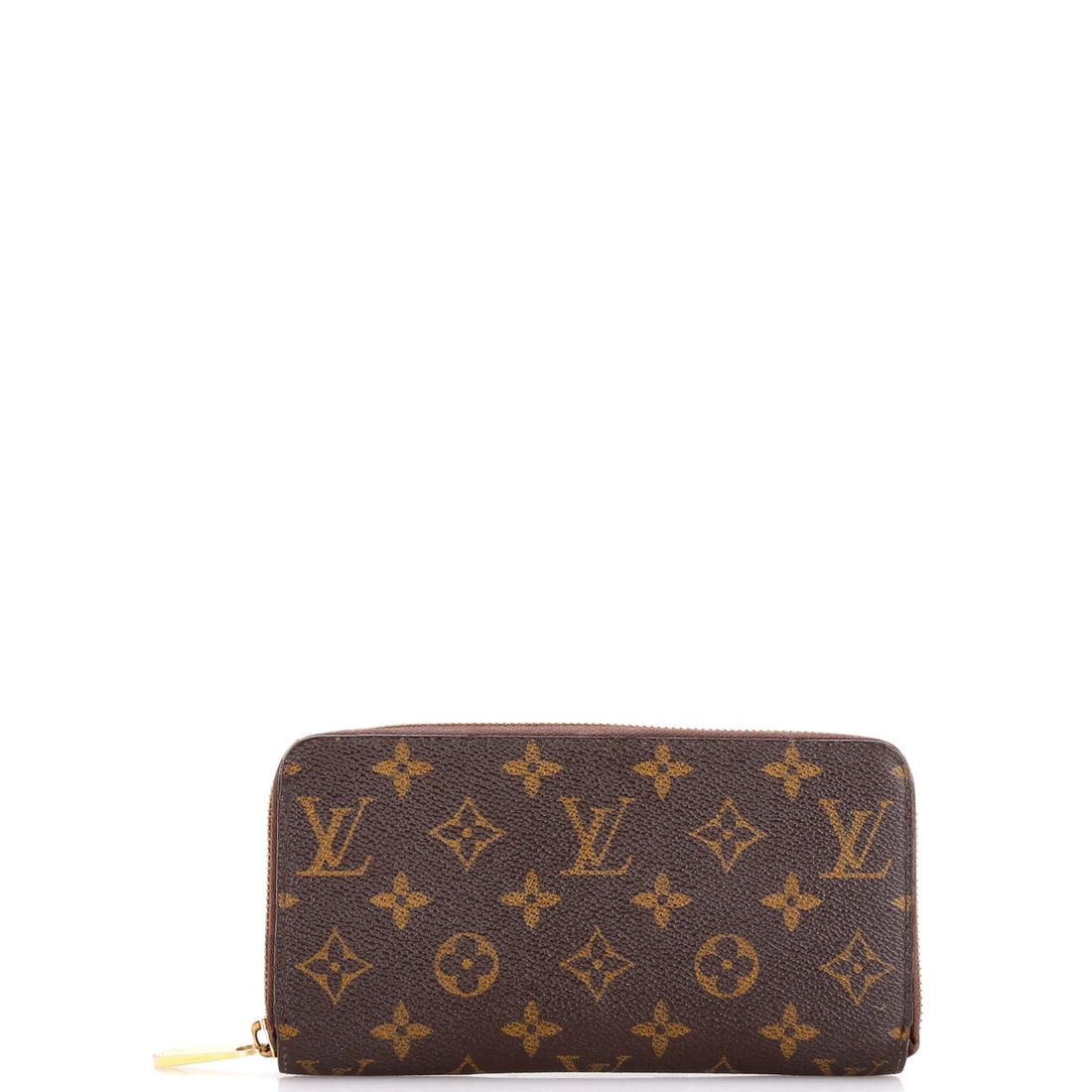 Canvas wallet zippy Louis Vuitton: Canvas wallet zippy Louis Vuitton Canvas wallet zippy Louis Vuitton. This brown monogram canvas wallet features a gold zippy closure and leather interior, with a mix of scuffs, loose stitching, and he