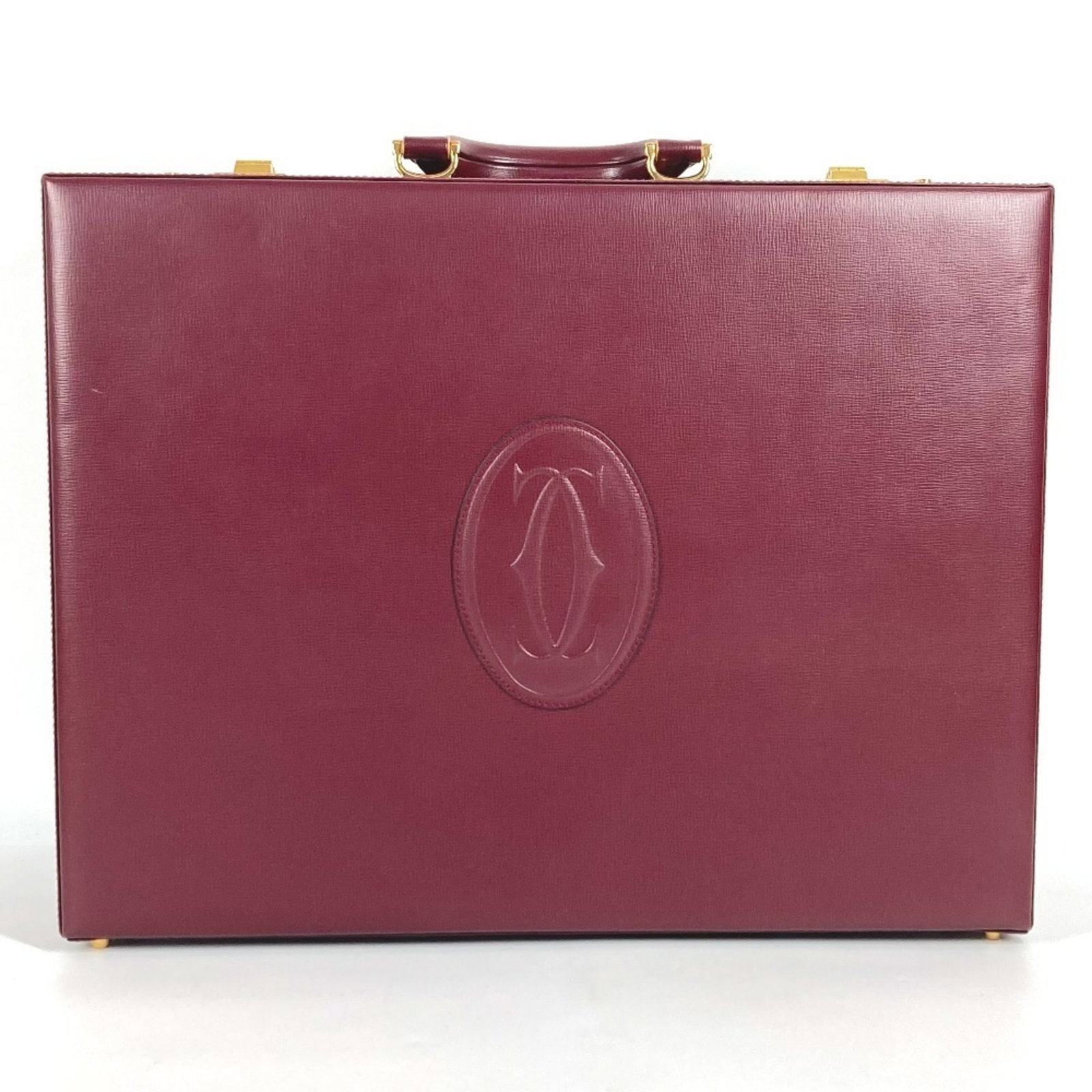 Handbag Leather Cartier: Handbag Leather Cartier Wine red leather Cartier handbag with dimensions 32cm x 42.5cm x 8.5cm, offering a unique and stylish accessory. This handbag features high-quality leather construction and a c