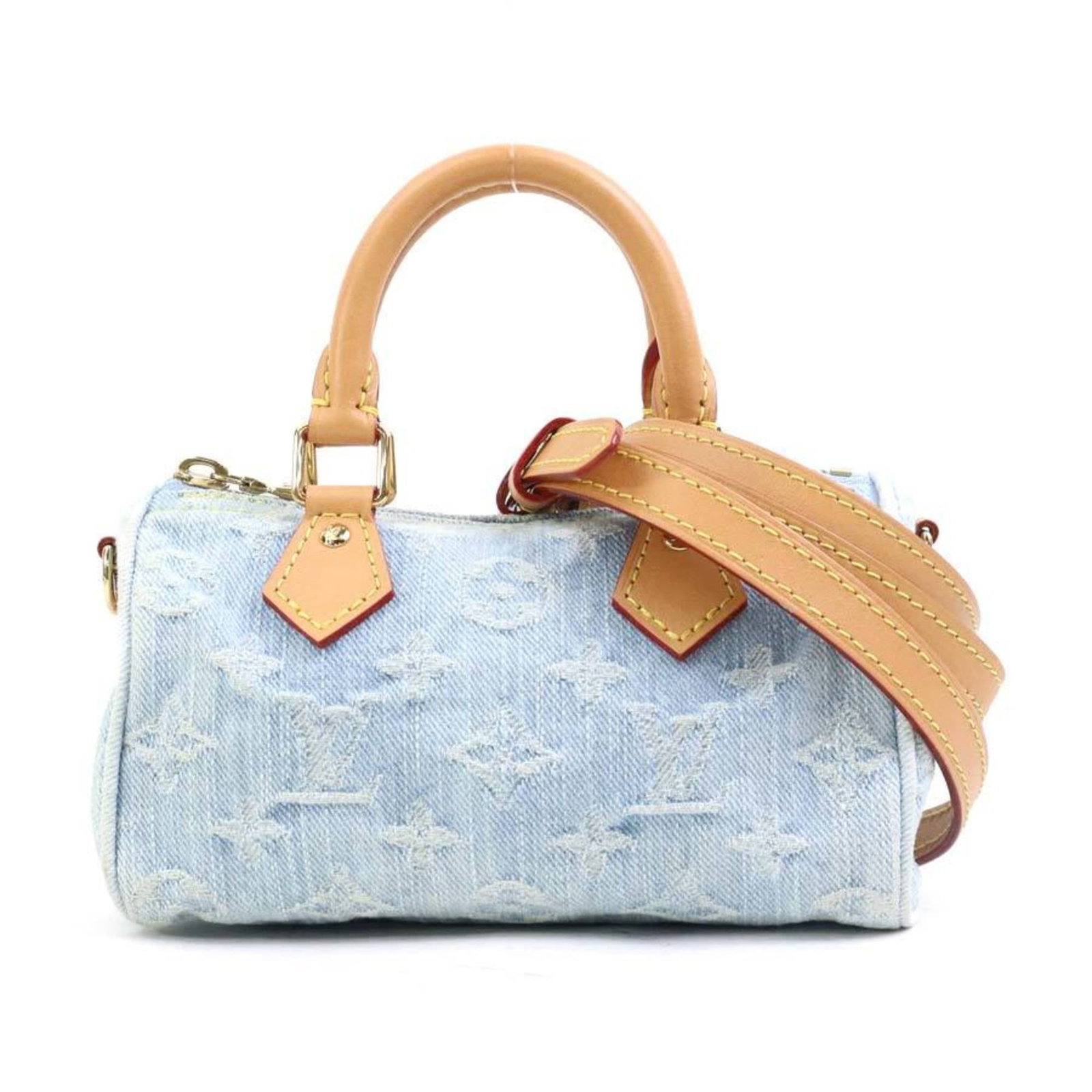 Louis Vuitton Monogram Denim Handbag Shoulder Bag: Louis Vuitton Monogram Denim Handbag Shoulder Bag Sky blue Monogram Denim, a vibrant and stylish touch, adorns this Louis Vuitton shoulder bag. Made from high-quality Monogram Denim material, this