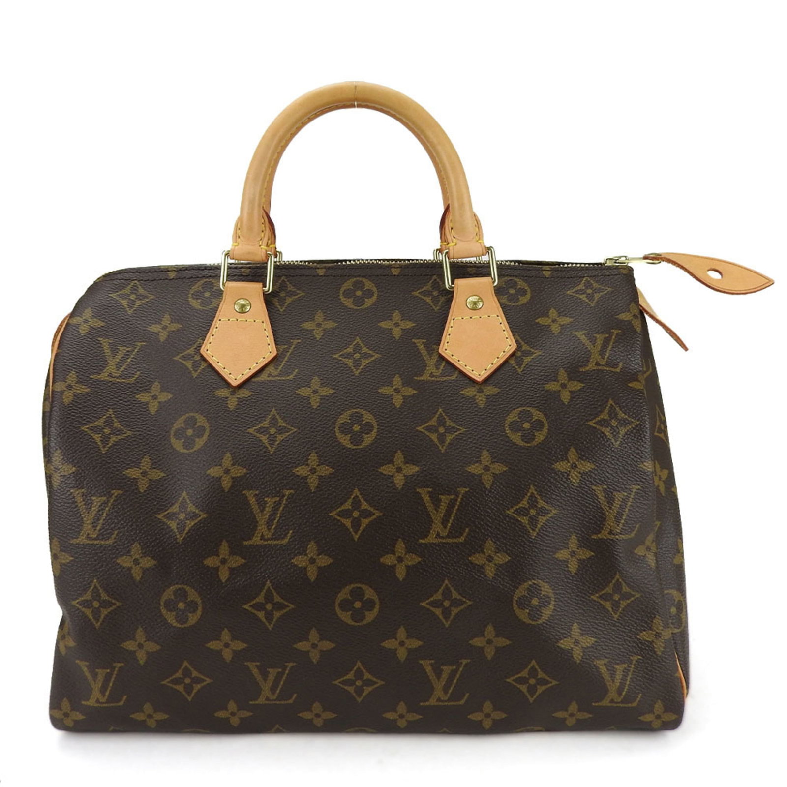 Handbag Louis Vuitton: Handbag Louis Vuitton Brown Louis Vuitton M41526 Monogram Handbag with Dust Bag. This handbag features the iconic Monogram pattern and a sturdy zipper closure. Measuring 21cm x 30cm x 17cm, it weighs 