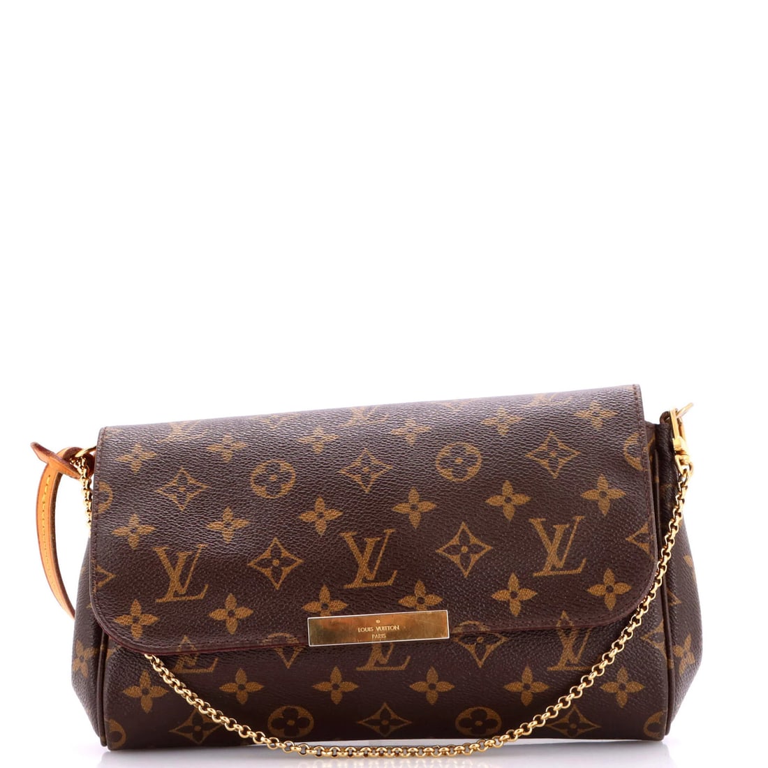 Canvas MM Handbag Monogram Favorite Louis Vuitton: Canvas MM Handbag Monogram Favorite Louis Vuitton Canvas MM Handbag Monogram Favorite Louis Vuitton in Brown, featuring a classic cross body design with a gold-toned strap and burgundy interior. The