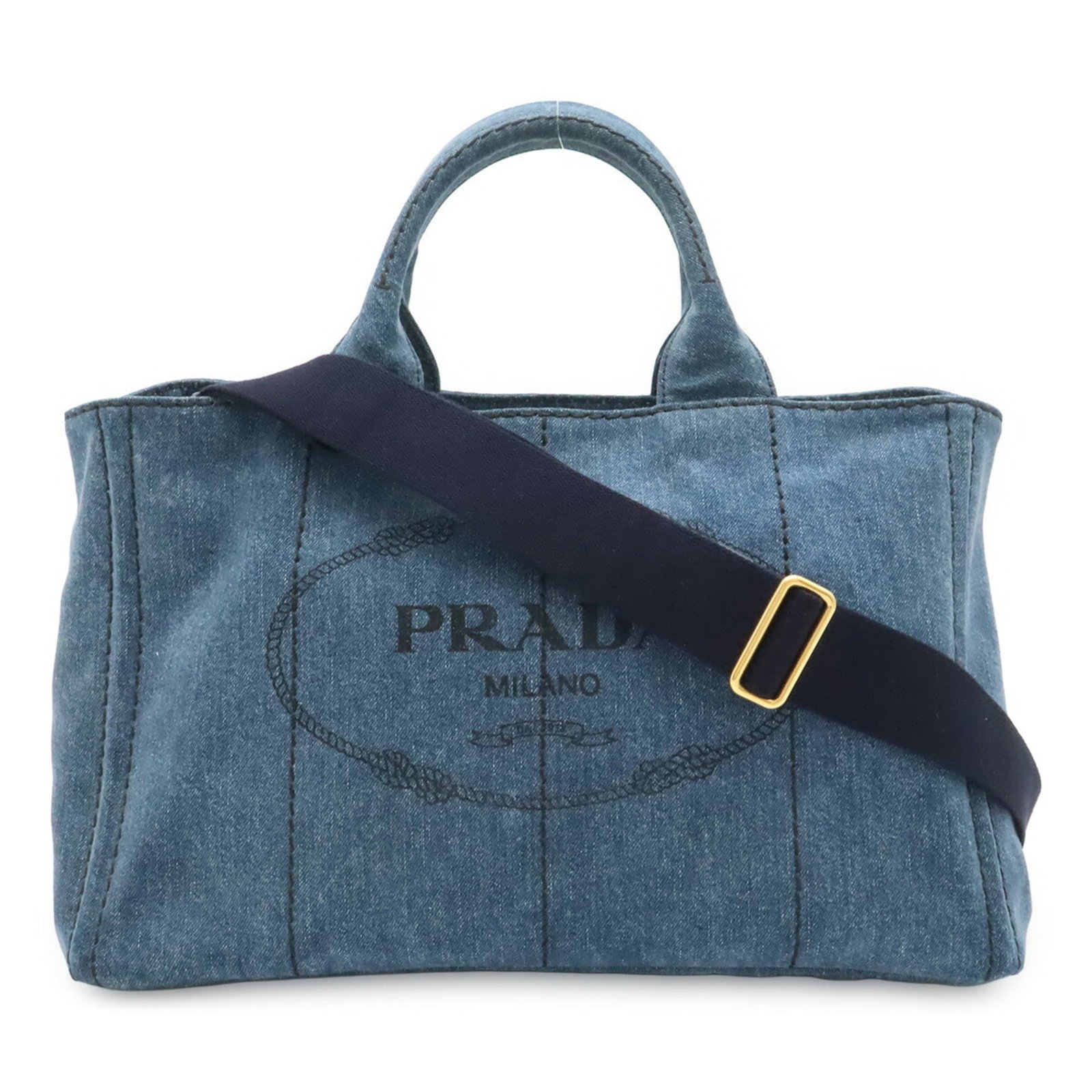 Shoulder Bag Tote Bag Handbag Denim: Shoulder Bag Tote Bag Handbag Denim Denim shoulder bag with a blue color, measuring 23.5cm x 35cm x 22.5cm. Made from denim material, this handbag features a classic design. Brought to you by Prada,