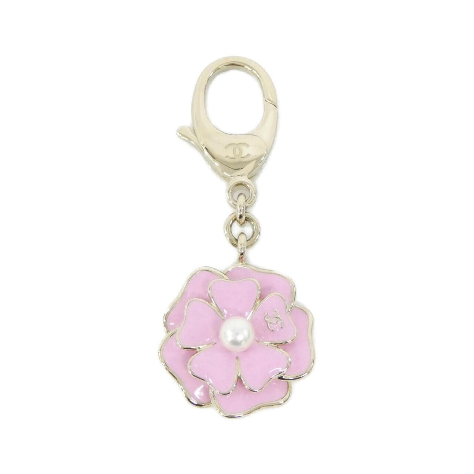 Keyring Artificial Pearl by Chanel: Keyring Artificial Pearl by Chanel Item Specifics: Brand: Chanel MPN: ABG424 Type: Keyring Gender: Women Color: Gold, Pink, White Material: Artificial pearl Product Disclaimer: Measurements approximat