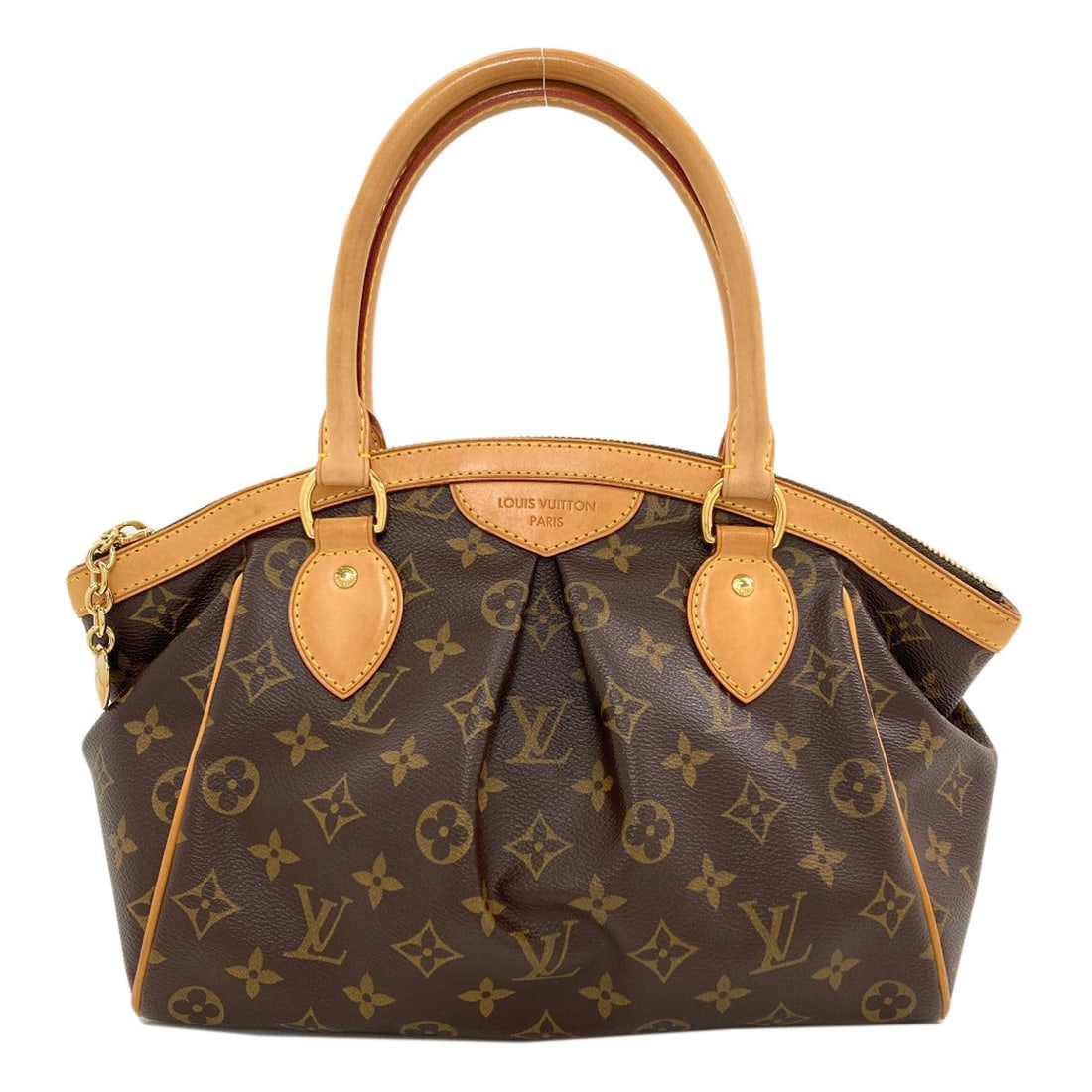 Louis Vuitton M40143 Tivoli Pm Tote Bag Monogram Canvas: Louis Vuitton M40143 Tivoli Pm Tote Bag Monogram Canvas Brown Monogram Canvas Tivoli Pm Tote Bag from LOUIS VUITTON. This Tivoli Pm tote bag features a classic brown exterior made from monogram