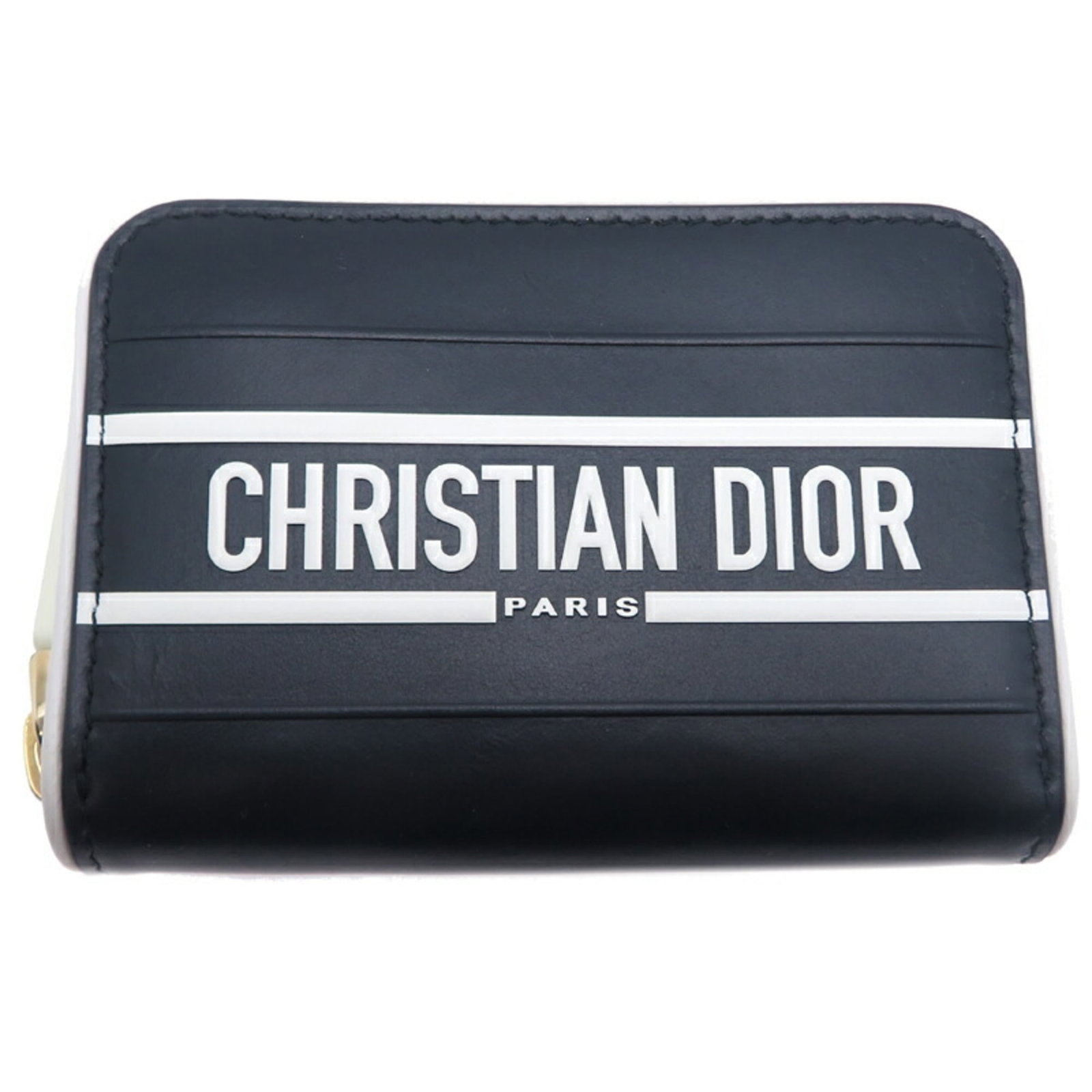 Dior Christian Coin Leather Purse: Dior Christian Coin Leather Purse Christian Dior's Coin Leather Purse is a sleek and sophisticated accessory, featuring a classic coin purse design made from high-quality black and white leather.