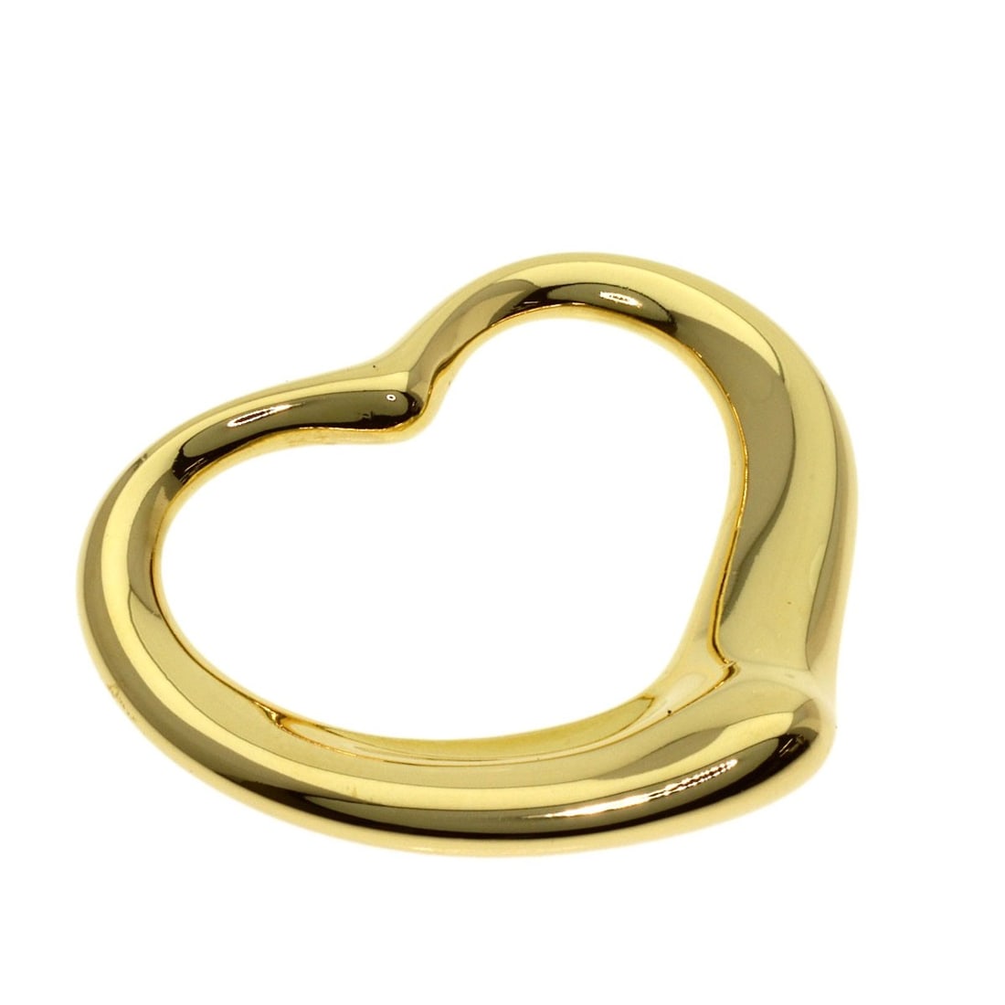 Yellow Gold Pendant K18 Open Heart Tiffany&Co: Yellow Gold Pendant K18 Open Heart Tiffany&Co K18 Yellow Gold Pendant with Open Heart Design, a stunning piece from Tiffany&Co. This pendant showcases a bold open heart design crafted from 18k K18 yel