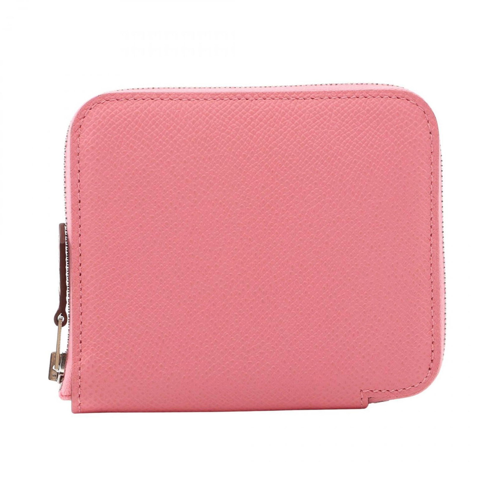 Hermes Coin Purse/ Coin Case Epsom Leather: Hermes Coin Purse/ Coin Case Epsom Leather Epsom leather craftsmanship shines in this petite pink coin purse/coin case from Hermes. Measuring 9.5cm x 11cm x 1.5cm, it offers a compact storage
