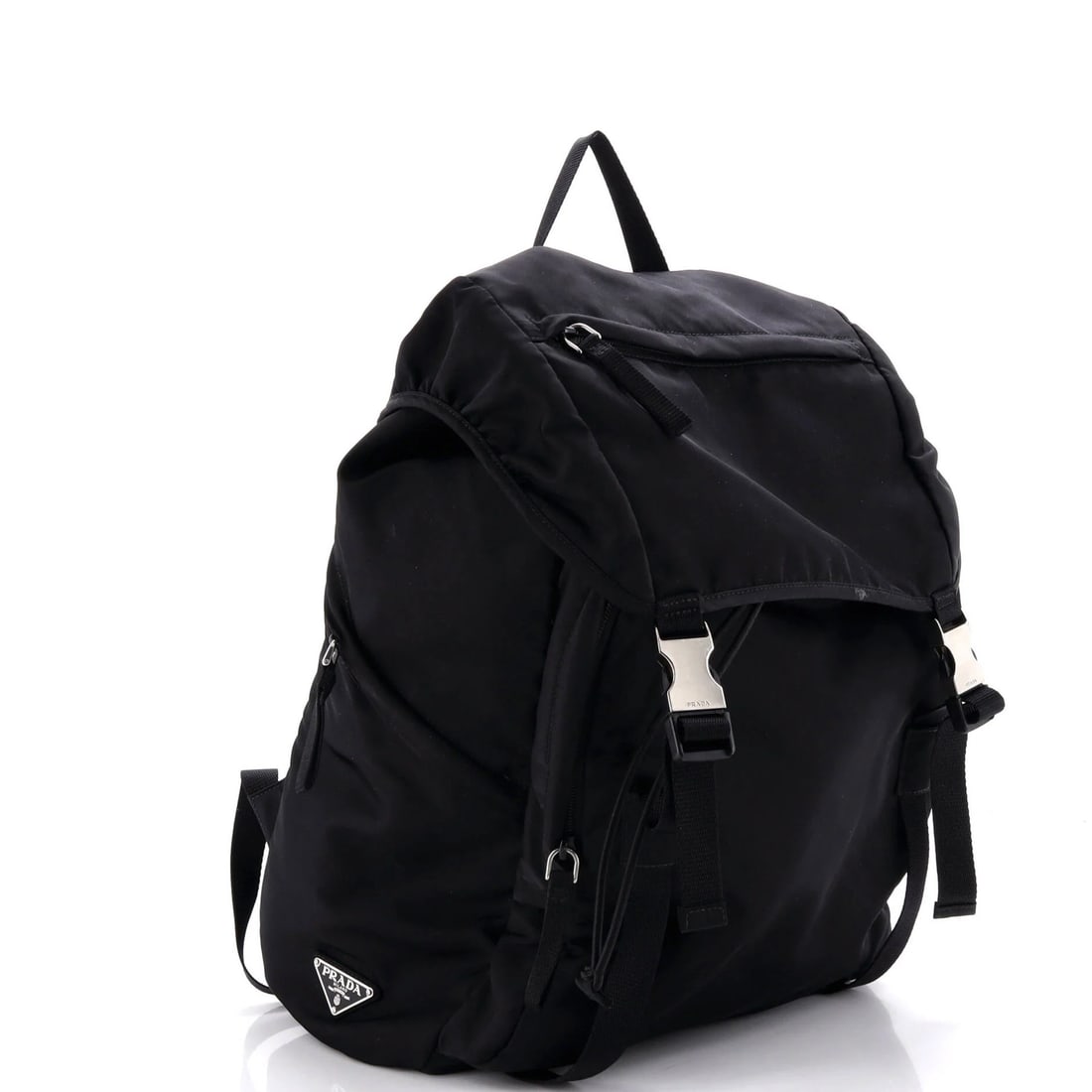 Double Buckle Backpack Prada Medium Tessuto - 2