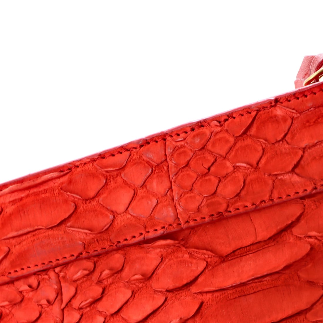 Saint Laurent Y Zip Python Clutch - 7