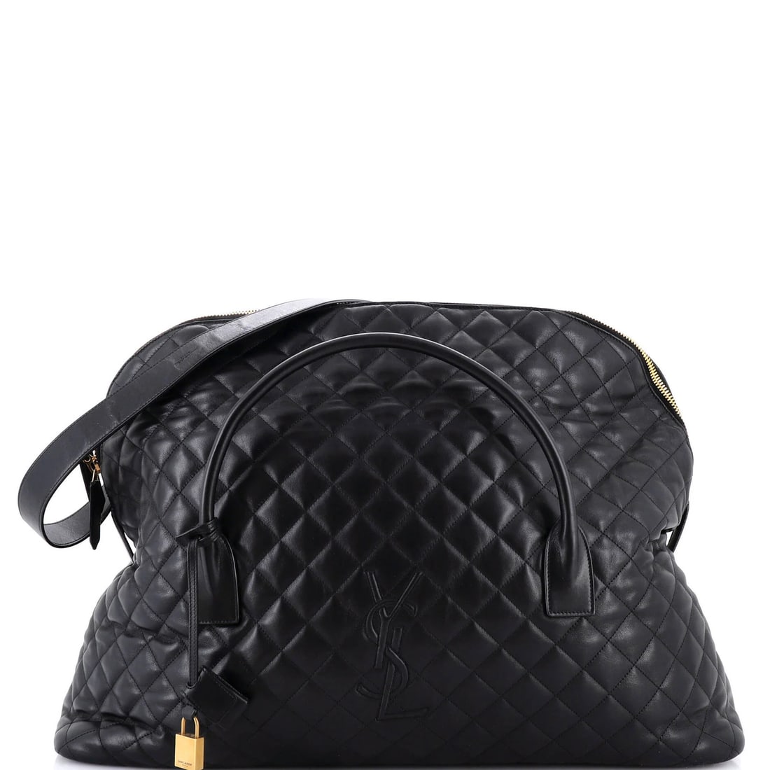 Saint Laurent ES Giant Travel Bag Quilted Leather: Saint Laurent ES Giant Travel Bag Quilted Leather The Saint Laurent ES Giant Travel Bag Quilted Leather boasts a classic, sophisticated design with heavy quilted leather exterior, featuring a