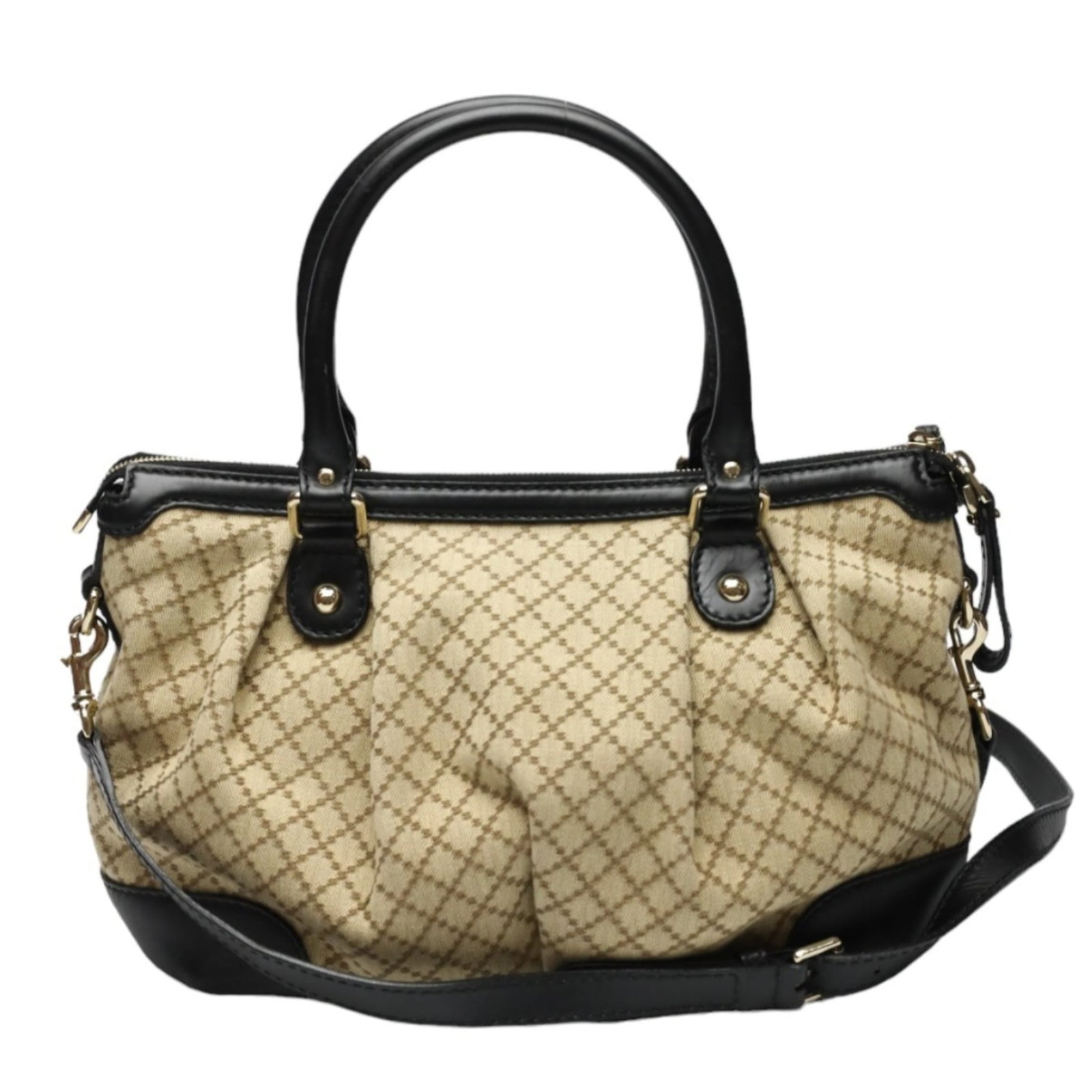Shoulder Bag Canvas: Shoulder Bag Canvas This Gucci canvas shoulder bag is a stylish and versatile accessory, featuring a classic design with a 22cm x 33cm x 15.5cm size and a comfortable shoulder strap. The bag's beige a
