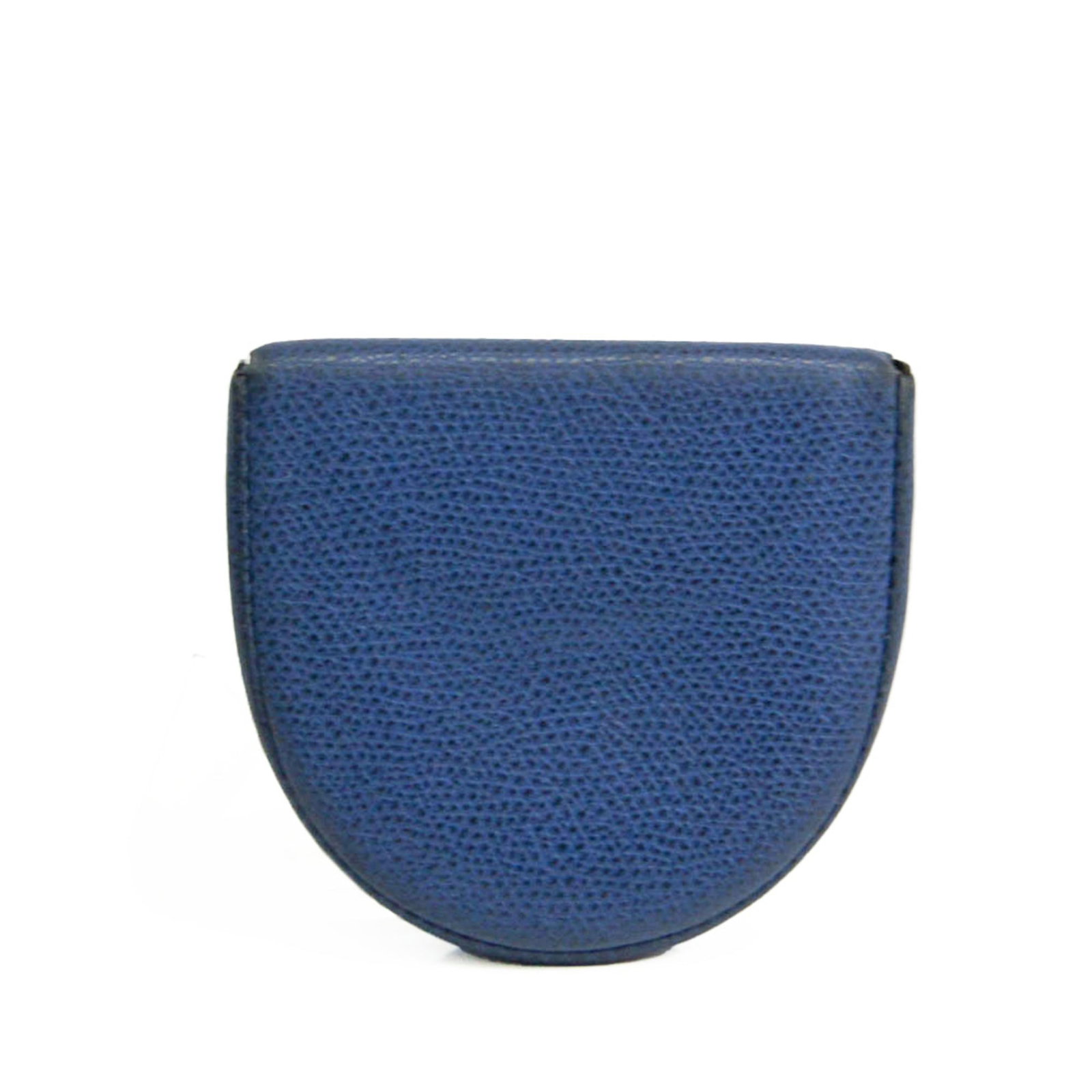 Valextra Coin Purse/ Coin Case Leather: Valextra Coin Purse/ Coin Case Leather Royal blue leather coin purse with a sturdy flap closure and inner pocket, measuring 8cm x 8.5cm x 1.5cm, weighing 30g. This Italian-made leather coin case