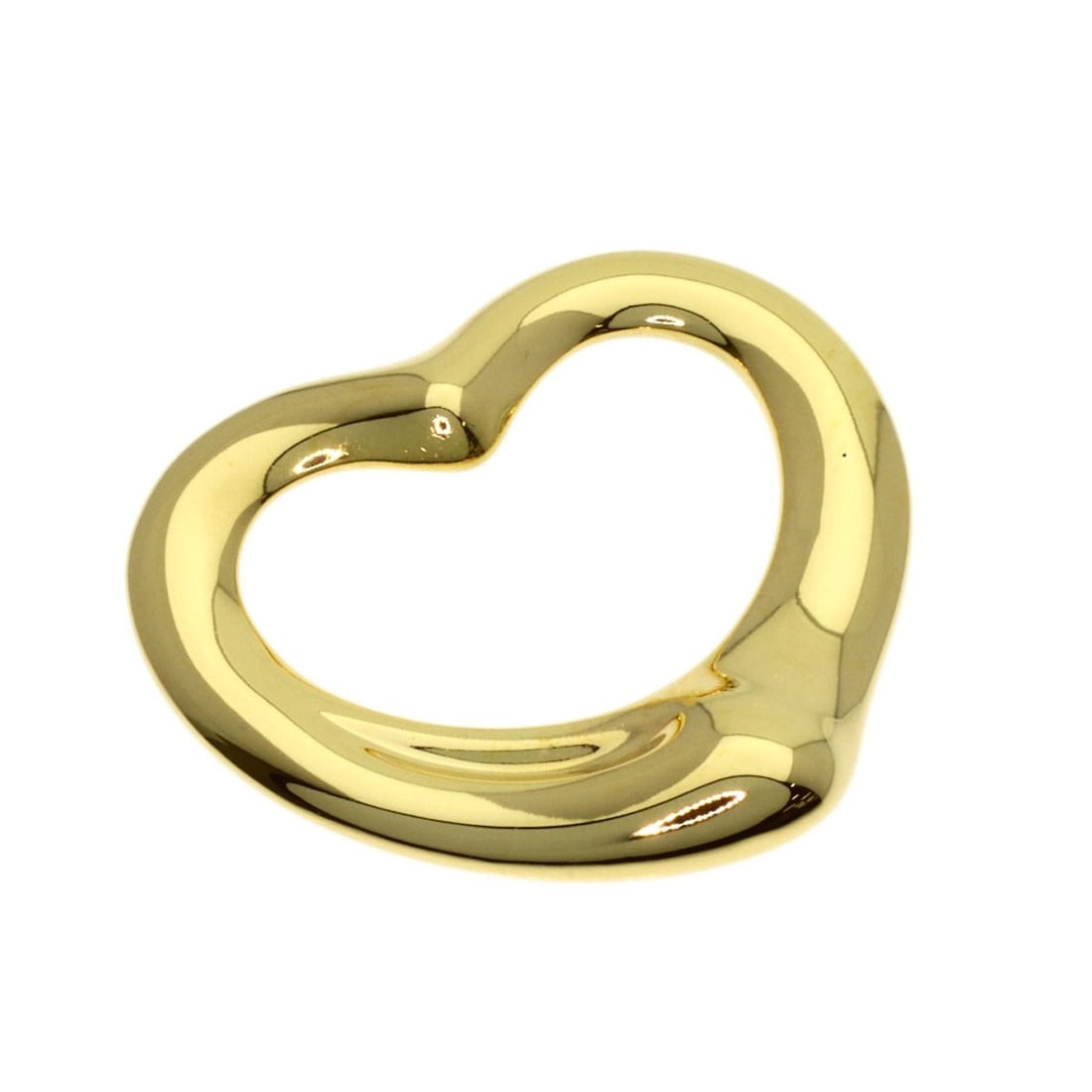 Yellow Gold Pendant K18 Open Heart Tiffany&Co: Yellow Gold Pendant K18 Open Heart Tiffany&Co K18 Yellow Gold Pendant with Open Heart Design, a stunning piece from Tiffany&Co. This pendant showcases a bold open heart design crafted from 18k K18