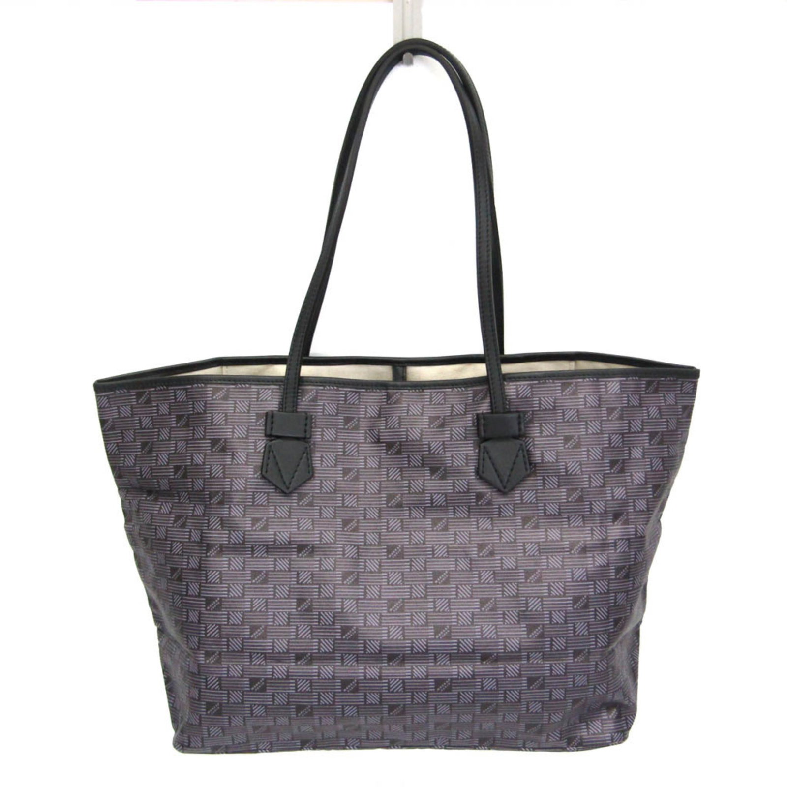 Pvc Tote Bag Moreau: Pvc Tote Bag Moreau Black and Purple PVC Tote Bag with Zipper Pocket from Moreau, featuring a 54cm wide top and 66cm long handle. This stylish bag measures 33cm x 39cm x 18.5cm and weighs 480g. The