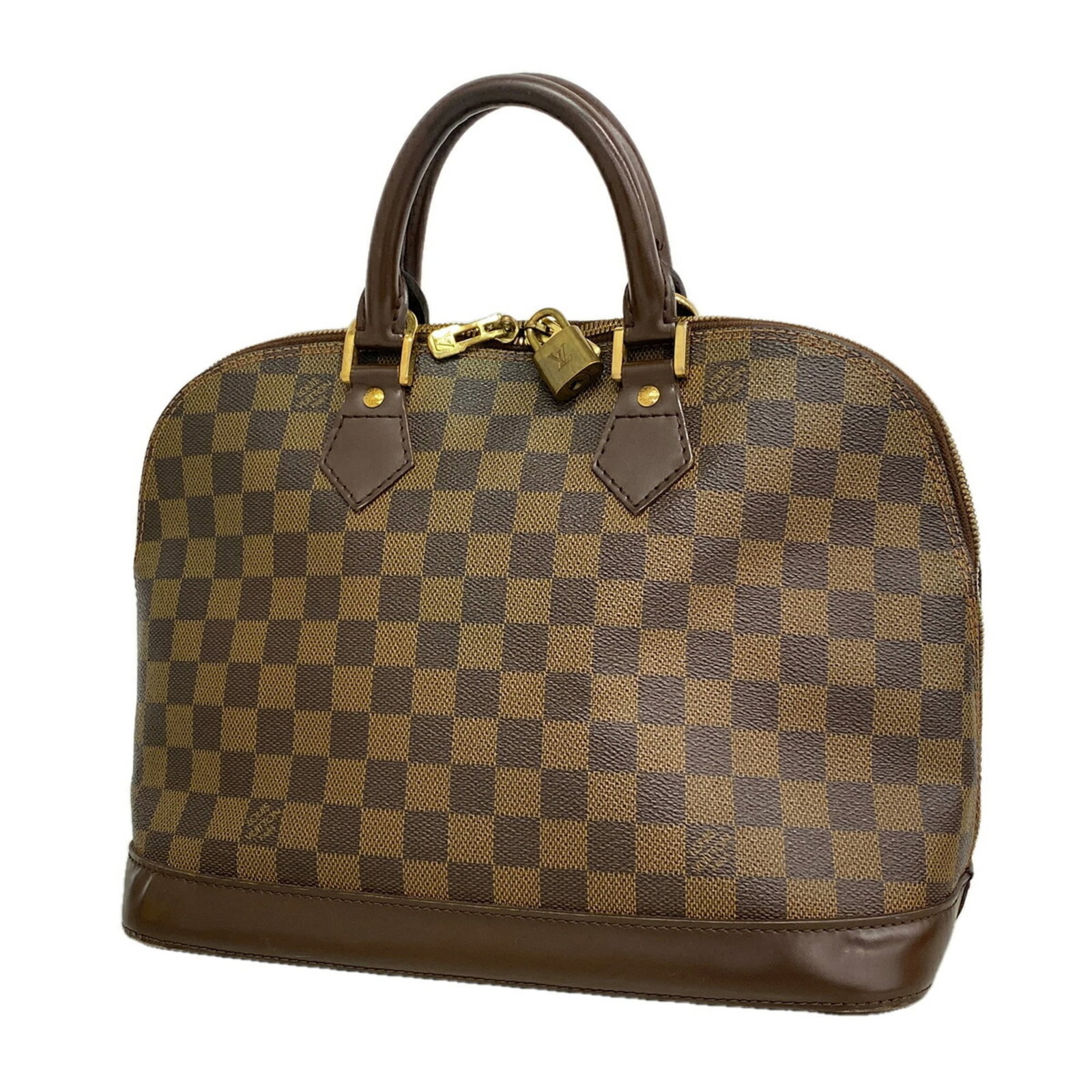 Handbag Louis Vuitton: Handbag Louis Vuitton Ebene-colored Louis Vuitton handbag with dimensions 24cm x 30cm x 16cm, designed for women. This stylish bag features a signature from the artist, adding a touch of elegance to