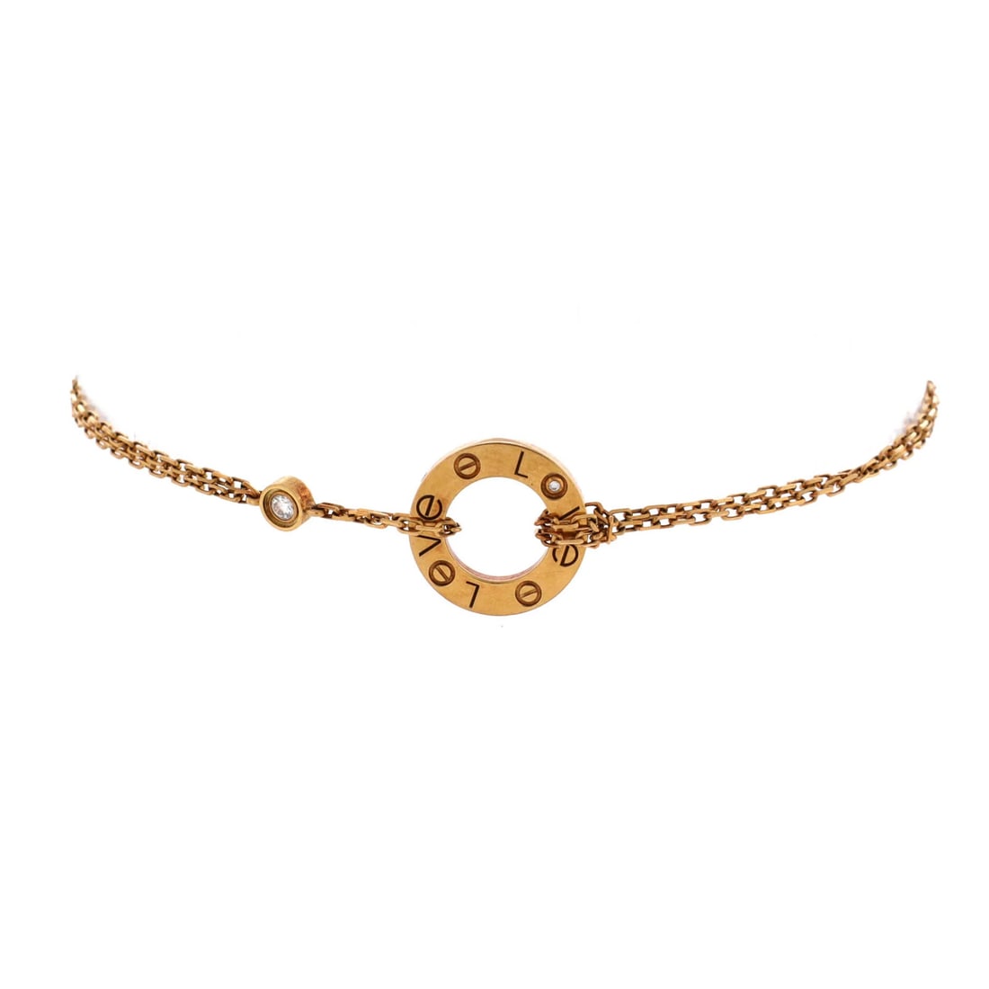Love Cartier 2 Bracelet Diamonds Yellow Gold: Love Cartier 2 Bracelet Diamonds Yellow Gold 18K Yellow Gold Love Cartier 2 Bracelet Diamonds is a beautiful 2-diamond yellow gold bracelet. Made with 18K yellow gold, this classic style features two 
