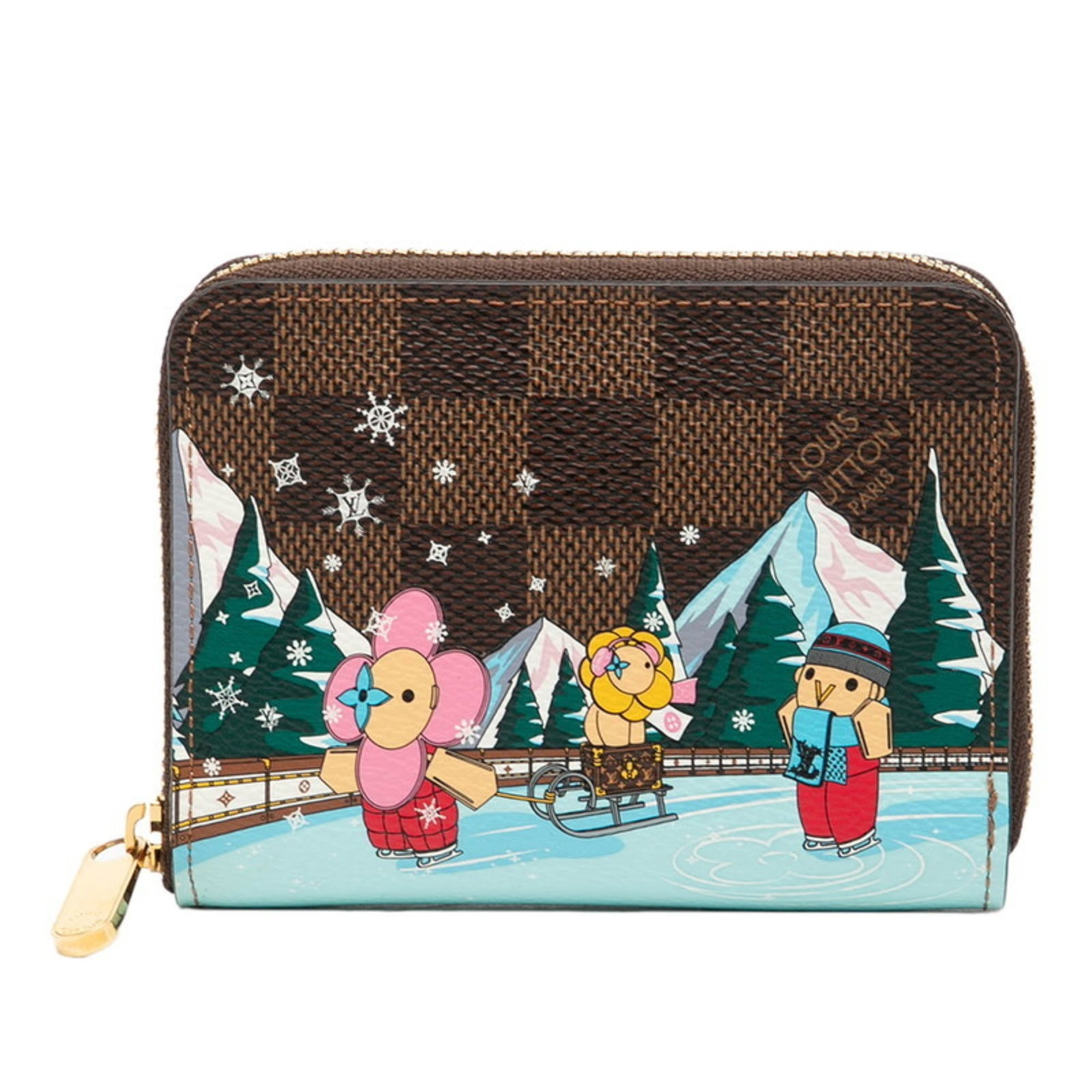 Louis Vuitton Damier Zippy Coin Purse Vivienne Wallet/ Coin Case N40721 Black Multicolor Women'S: Louis Vuitton Damier Zippy Coin Purse Vivienne Wallet/ Coin Case N40721 Black Multicolor Women'S Black and multicolor Damier print adorns this sleek Louis Vuitton coin purse, featuring a zippy