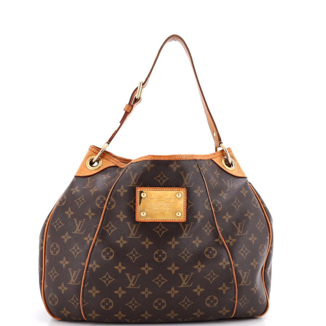 Galliera Handbag Monogram Canvas Louis Vuitton: Galliera Handbag Monogram Canvas Louis Vuitton Brown Galliera Handbag Monogram Canvas Louis Vuitton, featuring a classic hobos style with canvas coated exterior, measures 11" height, 14.5" width, and