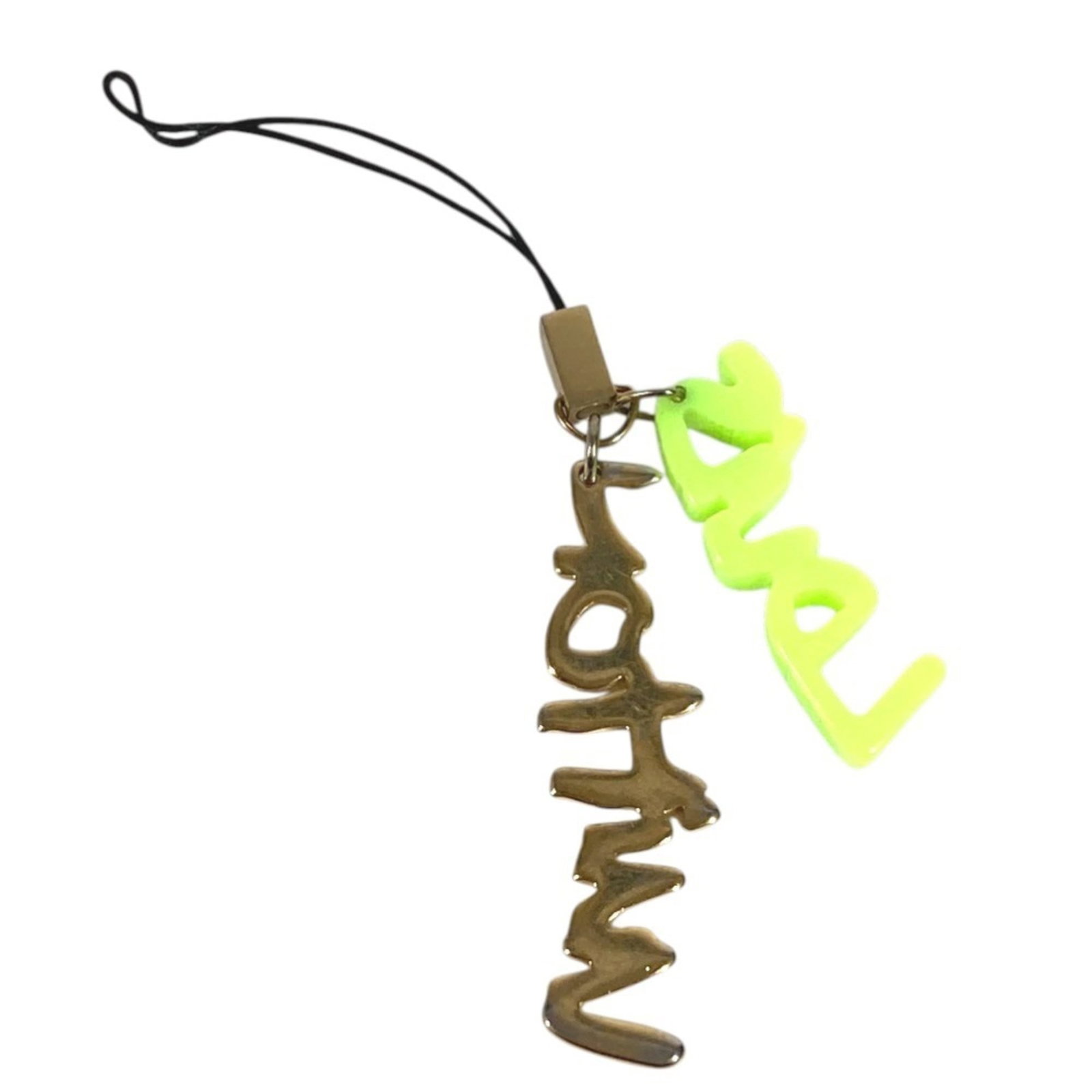Louis Vuitton Phone Strap Plastic: Louis Vuitton Phone Strap Plastic Gold and Yellow Louis Vuitton Phone Strap. Made from Plastic, this phone strap features the iconic Louis Vuitton design. A stylish accessory for your phone. Item