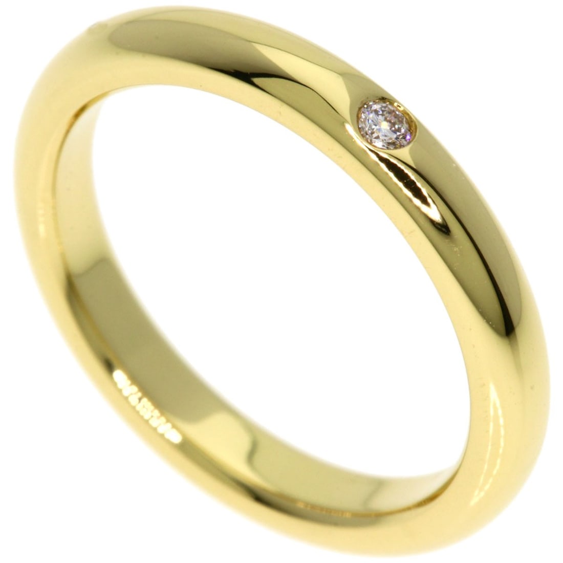 Diamond Ring Tiffany&Co K18 Yellow Gold: Diamond Ring Tiffany&Co K18 Yellow Gold K18 Yellow Gold Diamond Ring from Tiffany&Co. This exquisite ring showcases a diamond set in a stunning K18 Yellow Gold band, available in a US size 4.25. The